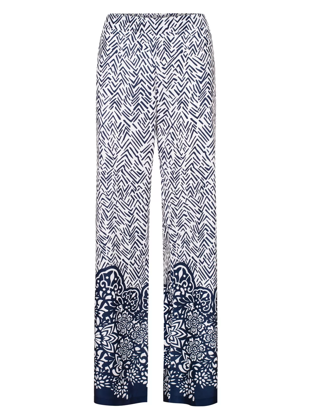 Biały, granatowy Spodnie damskie Massana 193238 - zdjęcie 1