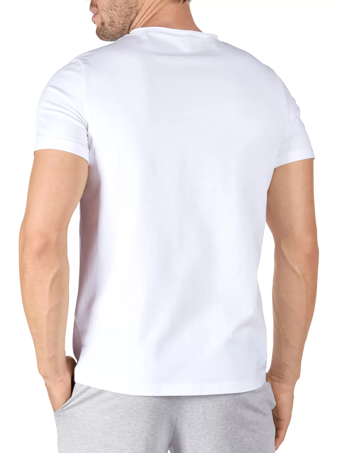 Biały Koszulka męska Skiny Sloungewear 086770 - zdjęcie 4