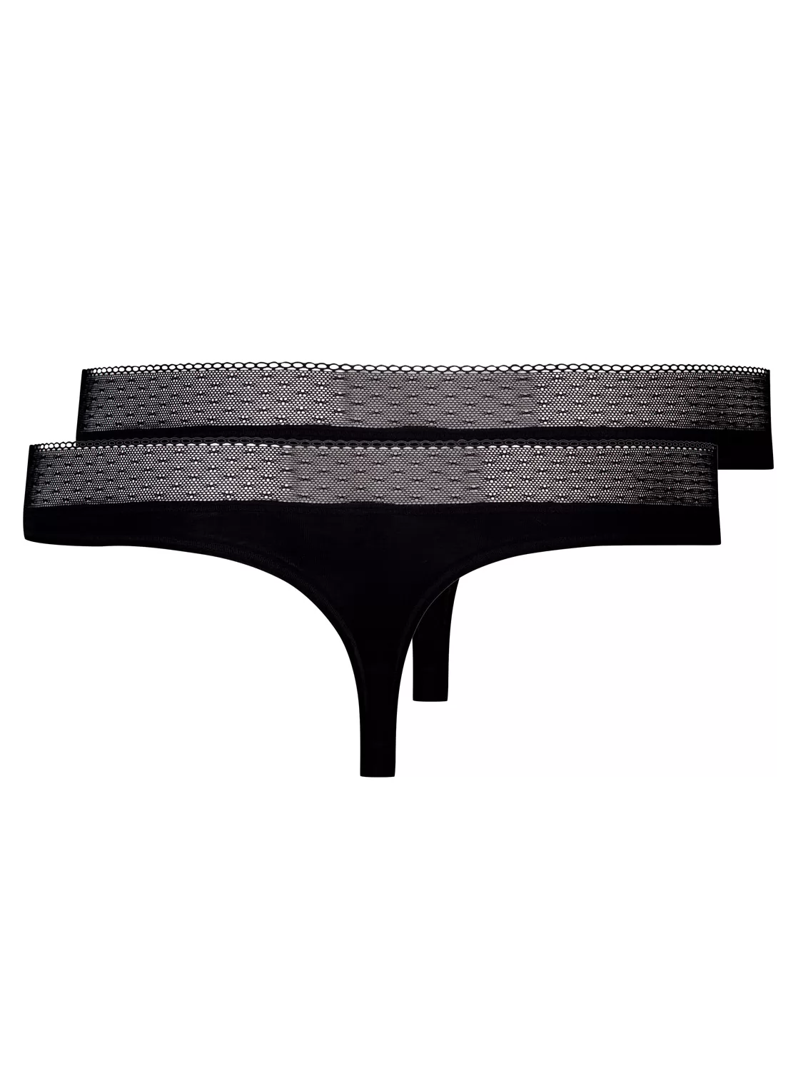 Czarny Stringi 2PACK Skiny Advantage Lace 083721 - zdjęcie 4