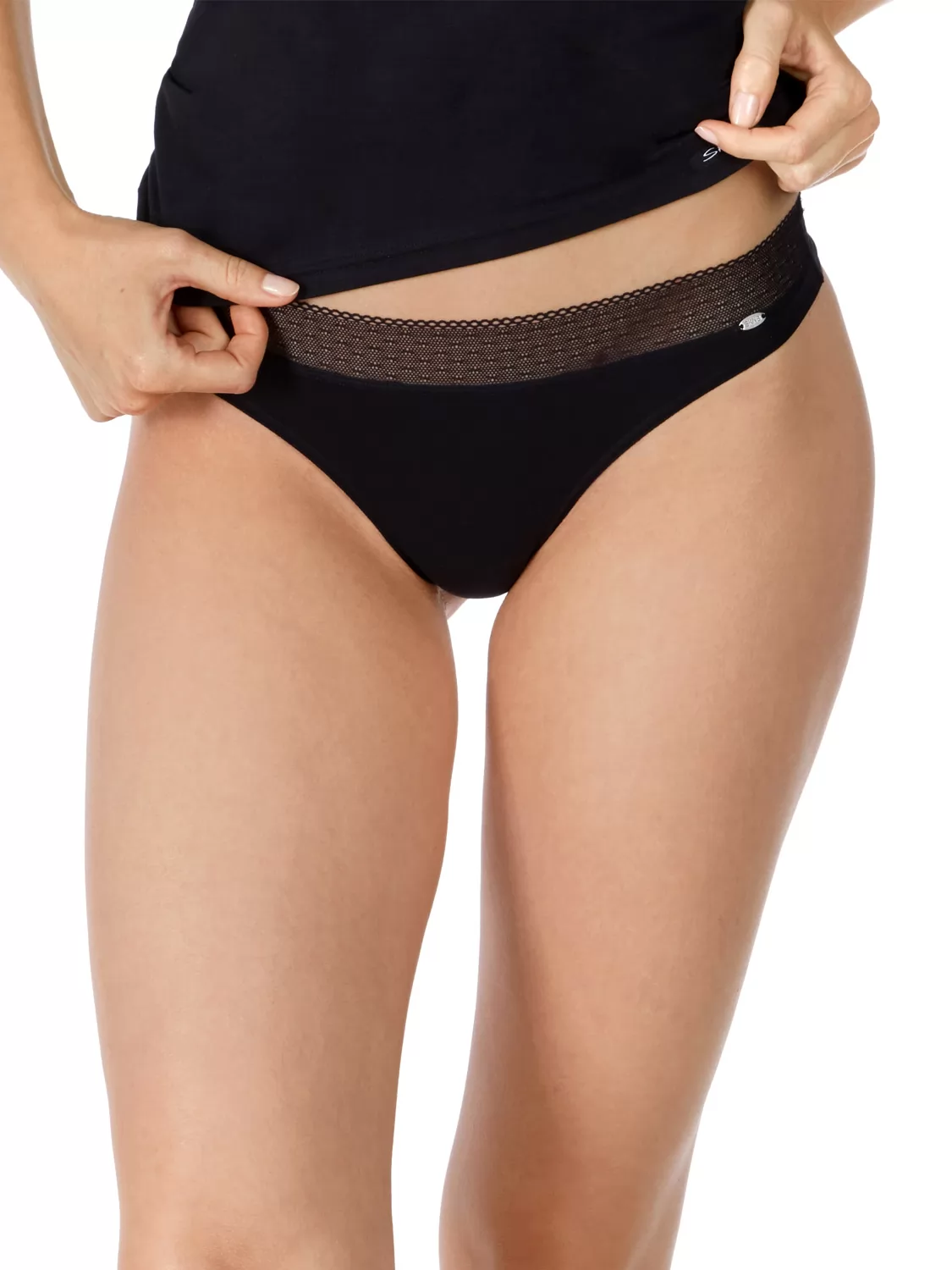 Czarny Stringi 2PACK Skiny Advantage Lace 083721 - zdjęcie 1