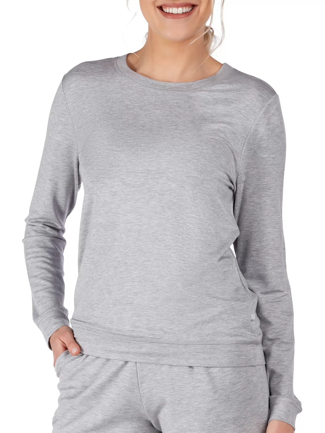 Szary Koszulka damska Huber 24 Hours Women Lounge 018854 - zdjęcie 1