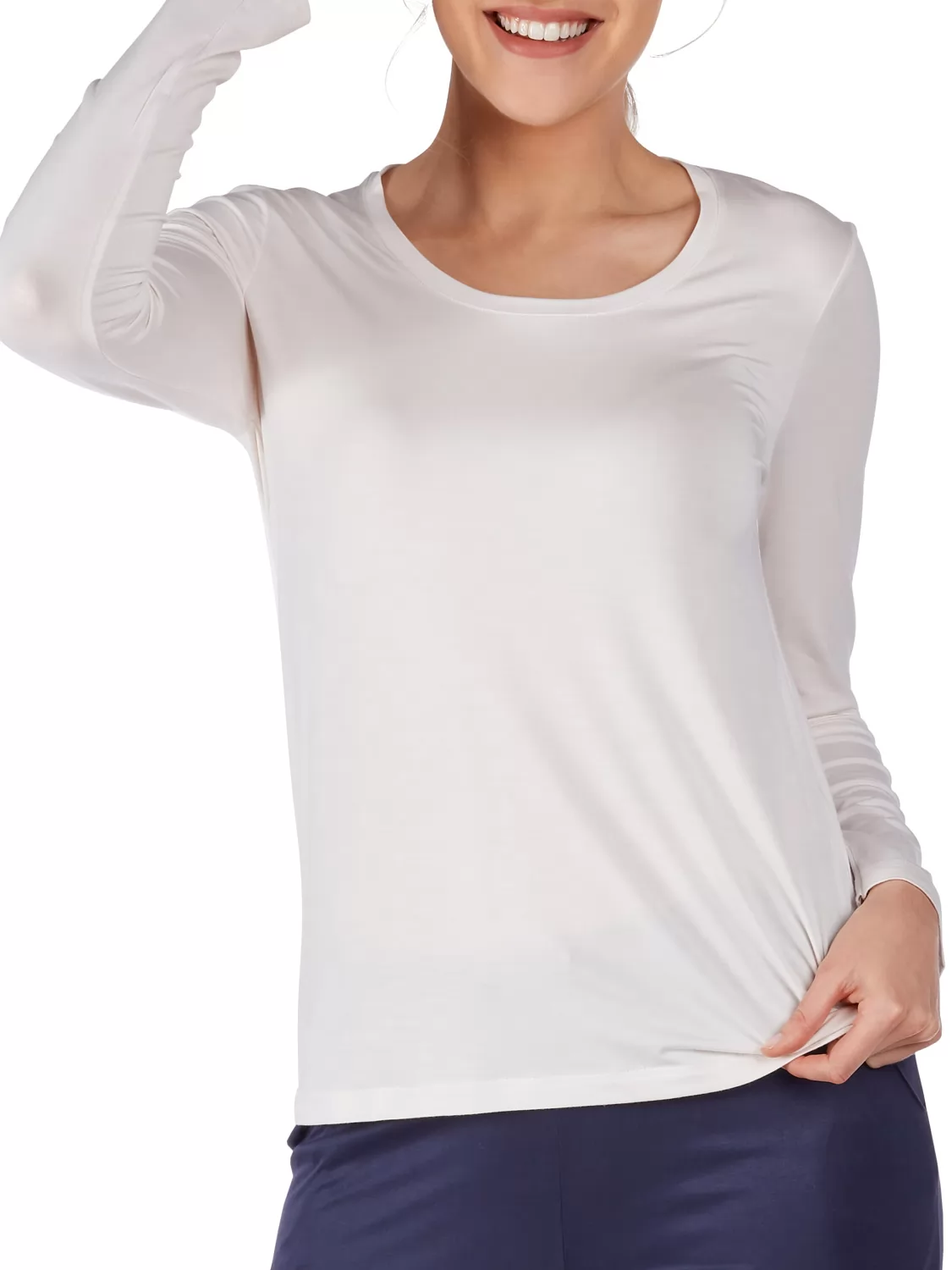 Beżowy Koszulka damska Huber 24 Hours Women Sleep 018855 - zdjęcie 1