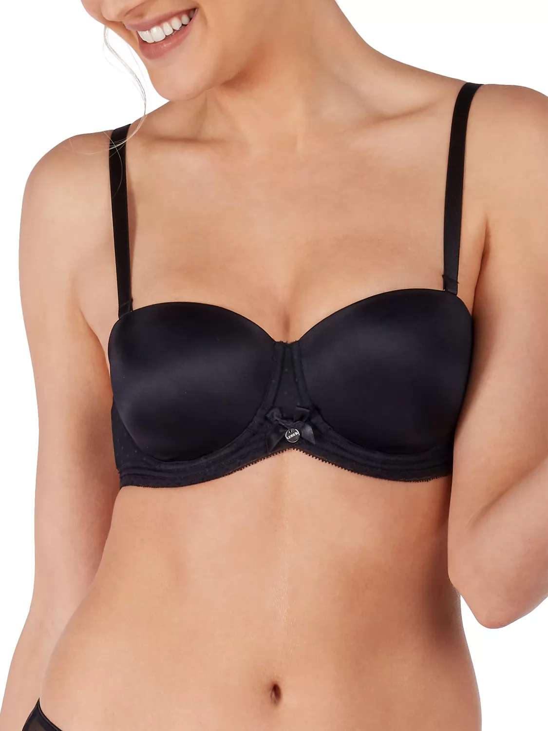 Czarny Biustonosz z odpinanymi ramiączkami Huber Body Couture 016384 - zdjęcie 1