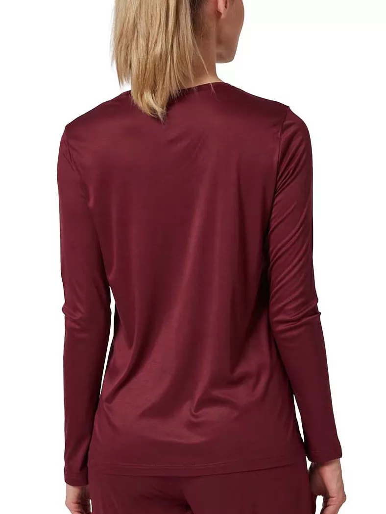 Bordowy, czerwony Koszulka damska Huber Ease of Wear 018265 - zdjęcie 2