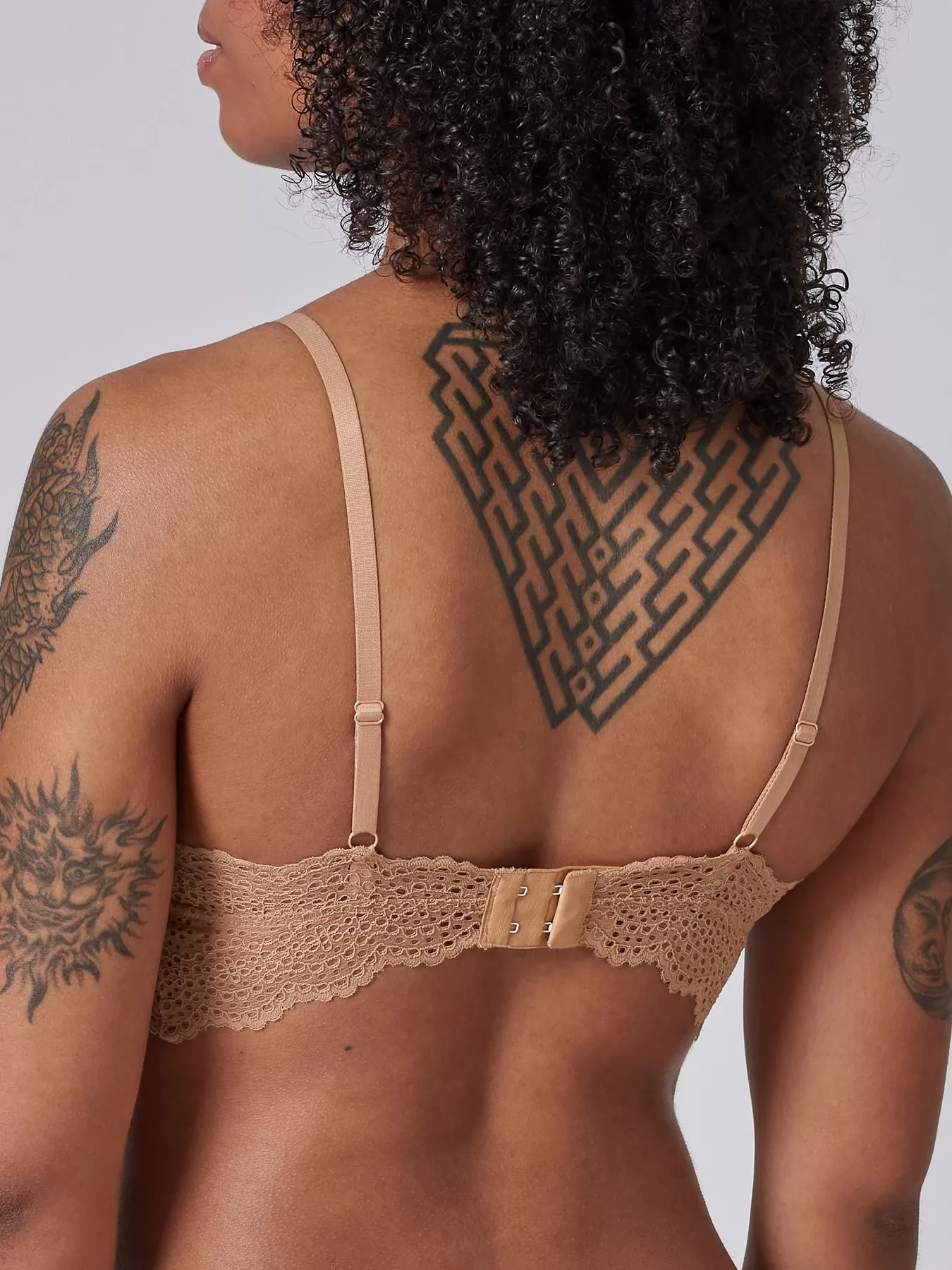 Beżowy, brązowy Biustonosz bez fiszbin Skiny Bamboo Lace 080583 - zdjęcie 2