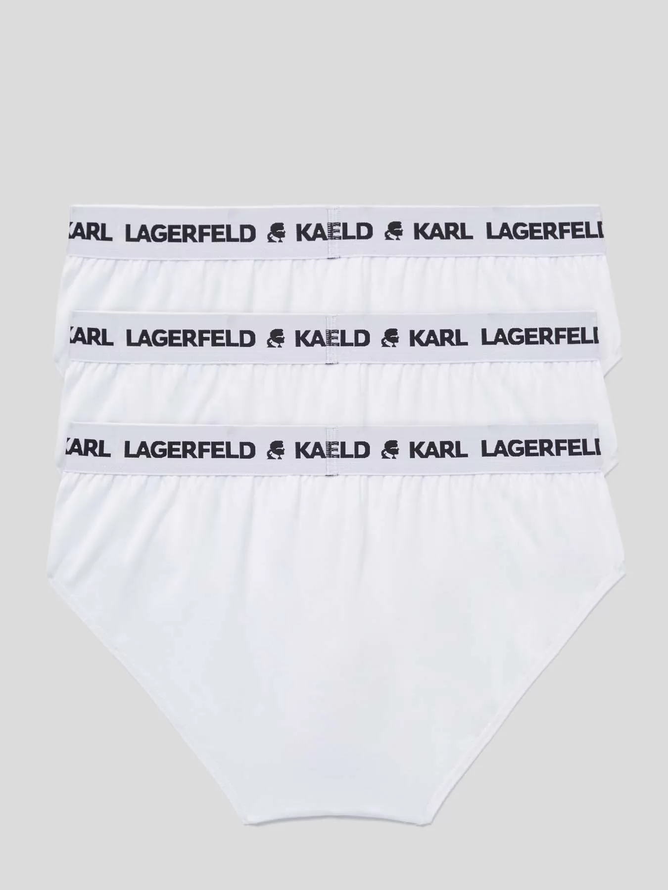 Biały Slipy męskie 3PACK Karl Lagerfeld 211M2103 - zdjęcie 3