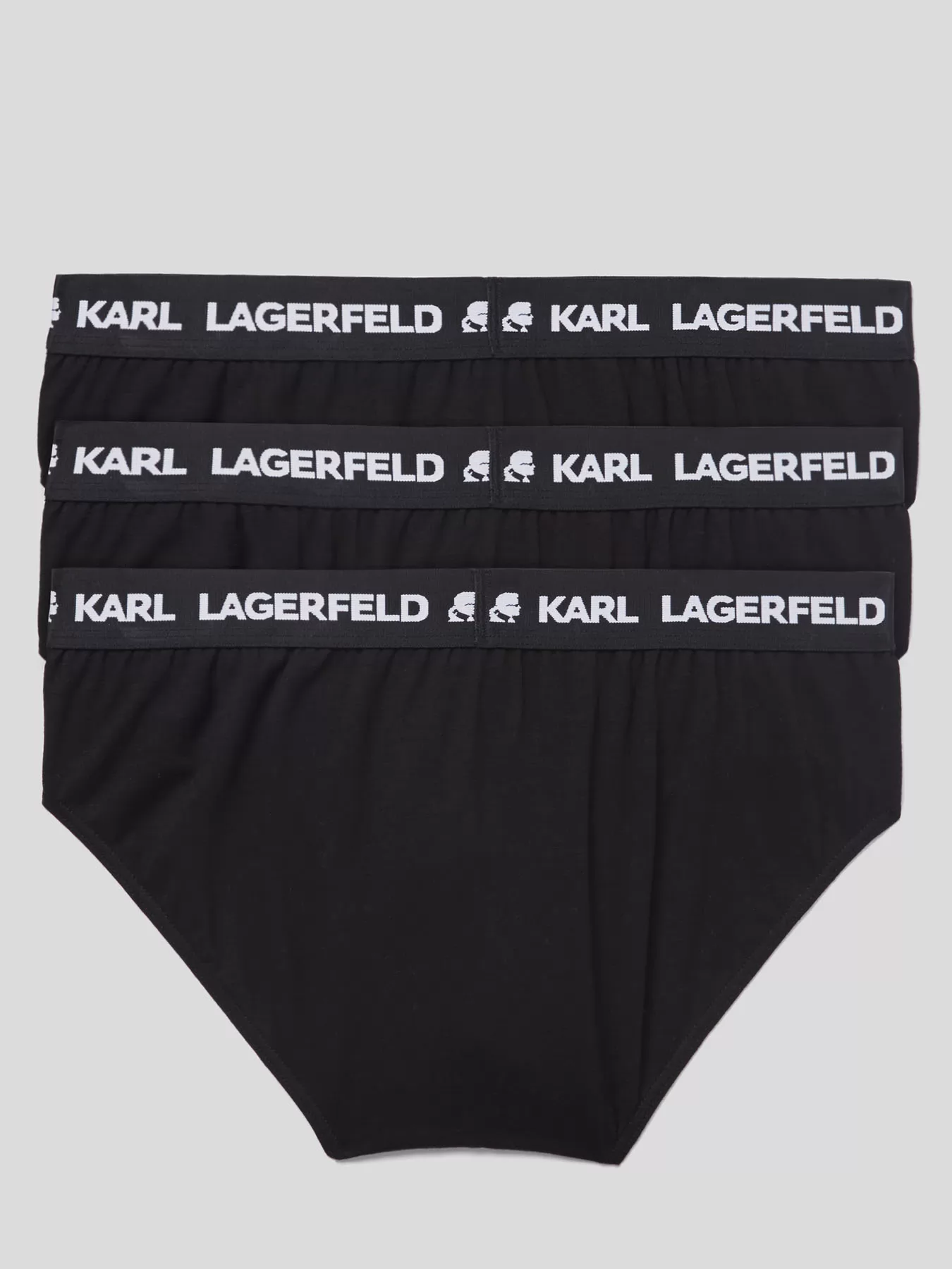 Czarny Slipy męskie 3PACK Karl Lagerfeld 211M2103 - zdjęcie 2