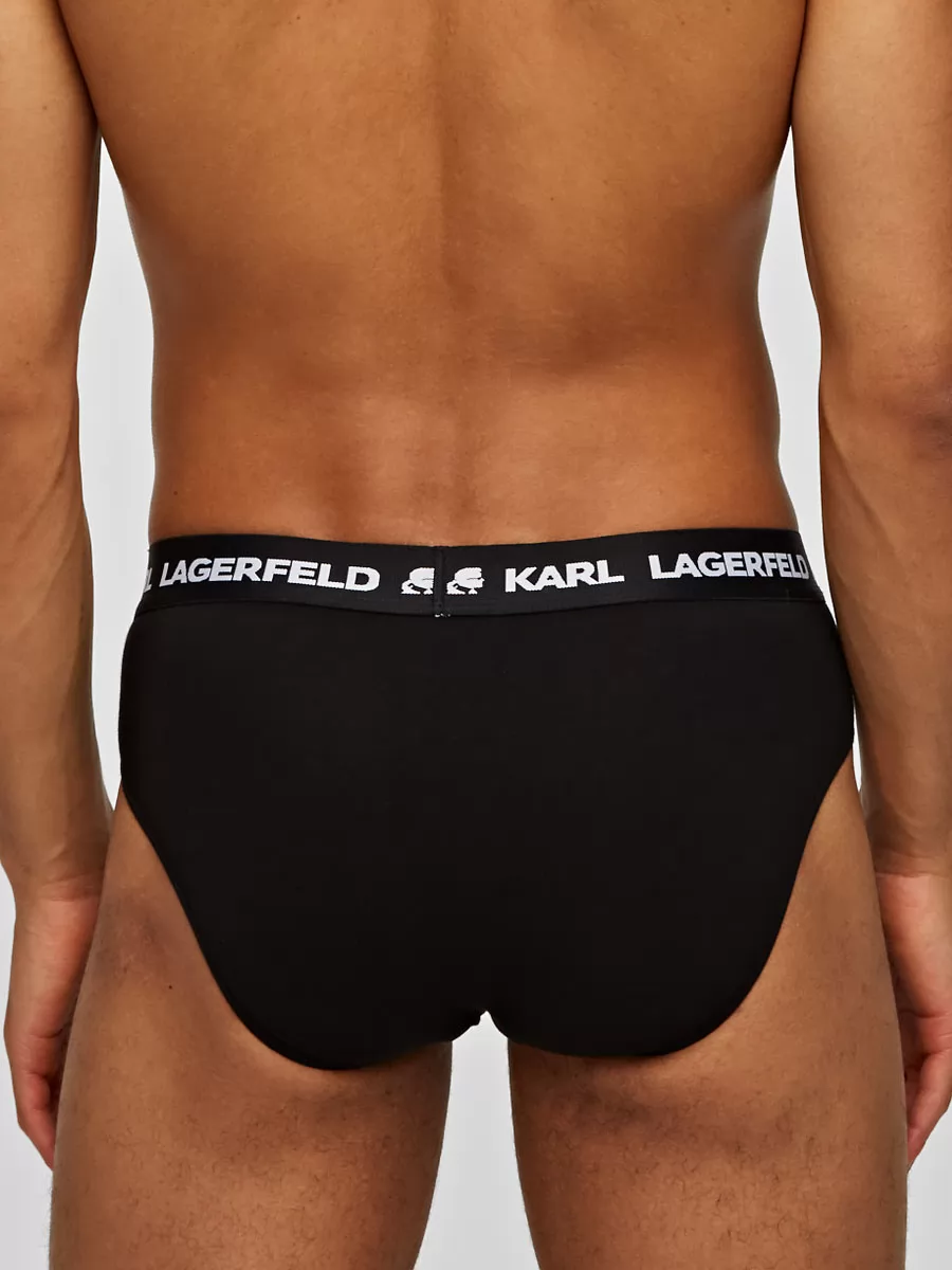 Czarny Slipy męskie 3PACK Karl Lagerfeld 211M2103 - zdjęcie 4