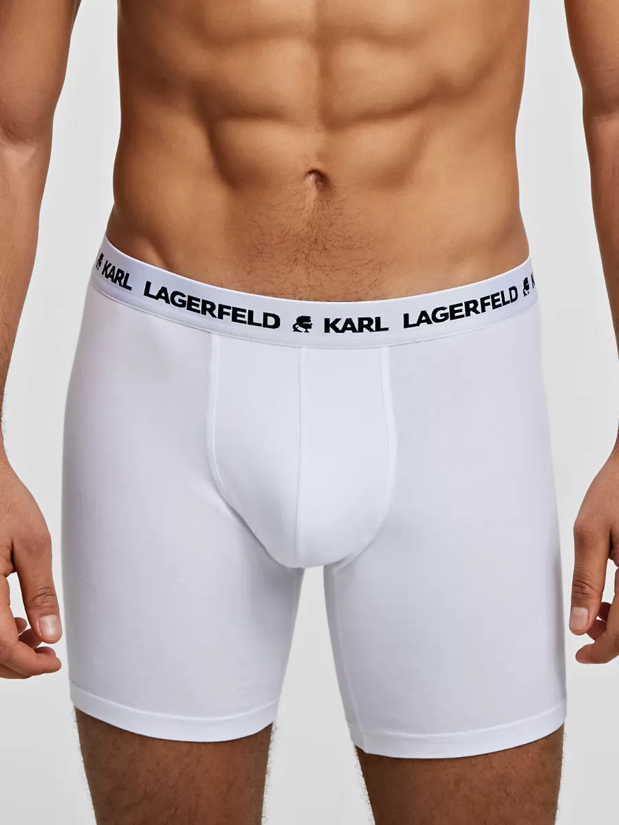 Biały Bokserki męskie 3PACK Karl Lagerfeld 211M2104 - zdjęcie 3