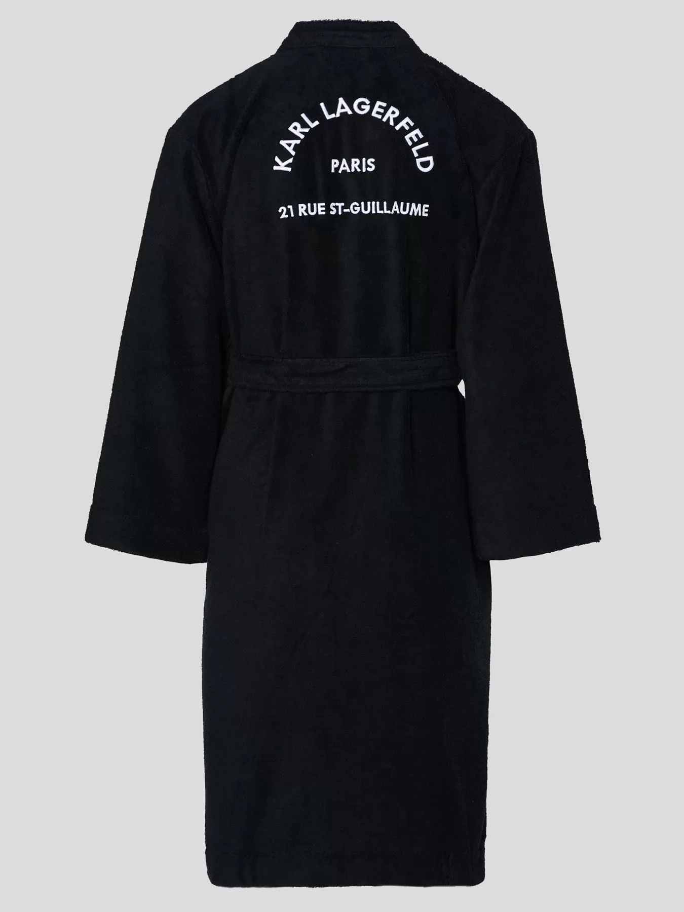 Czarny Szlafrok męski Karl Lagerfeld 215M2180 - zdjęcie 4