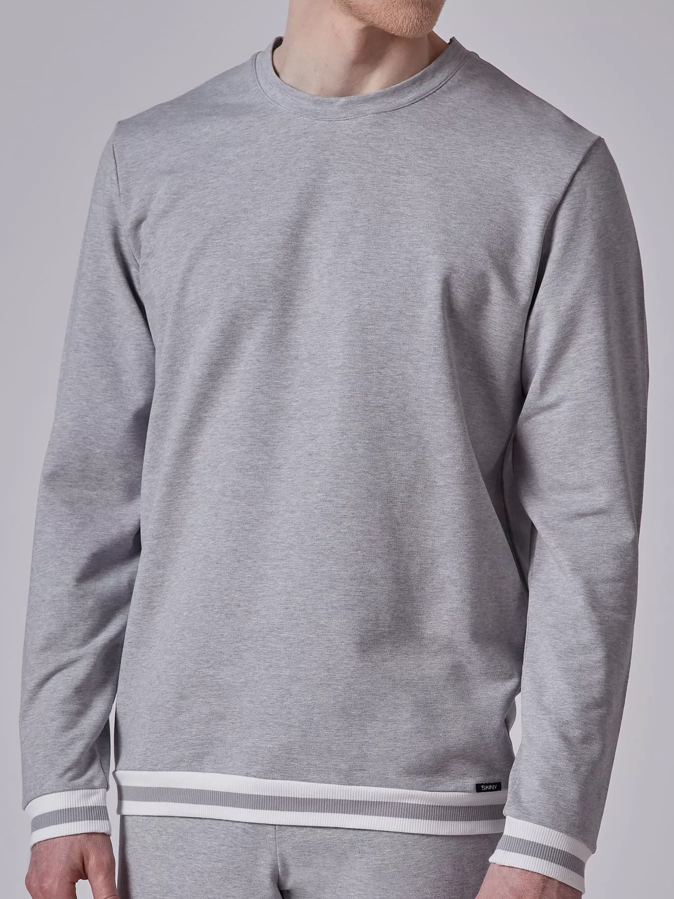 Biały, szary Bluza dresowa męska Skiny Every Night 080514 - zdjęcie 1