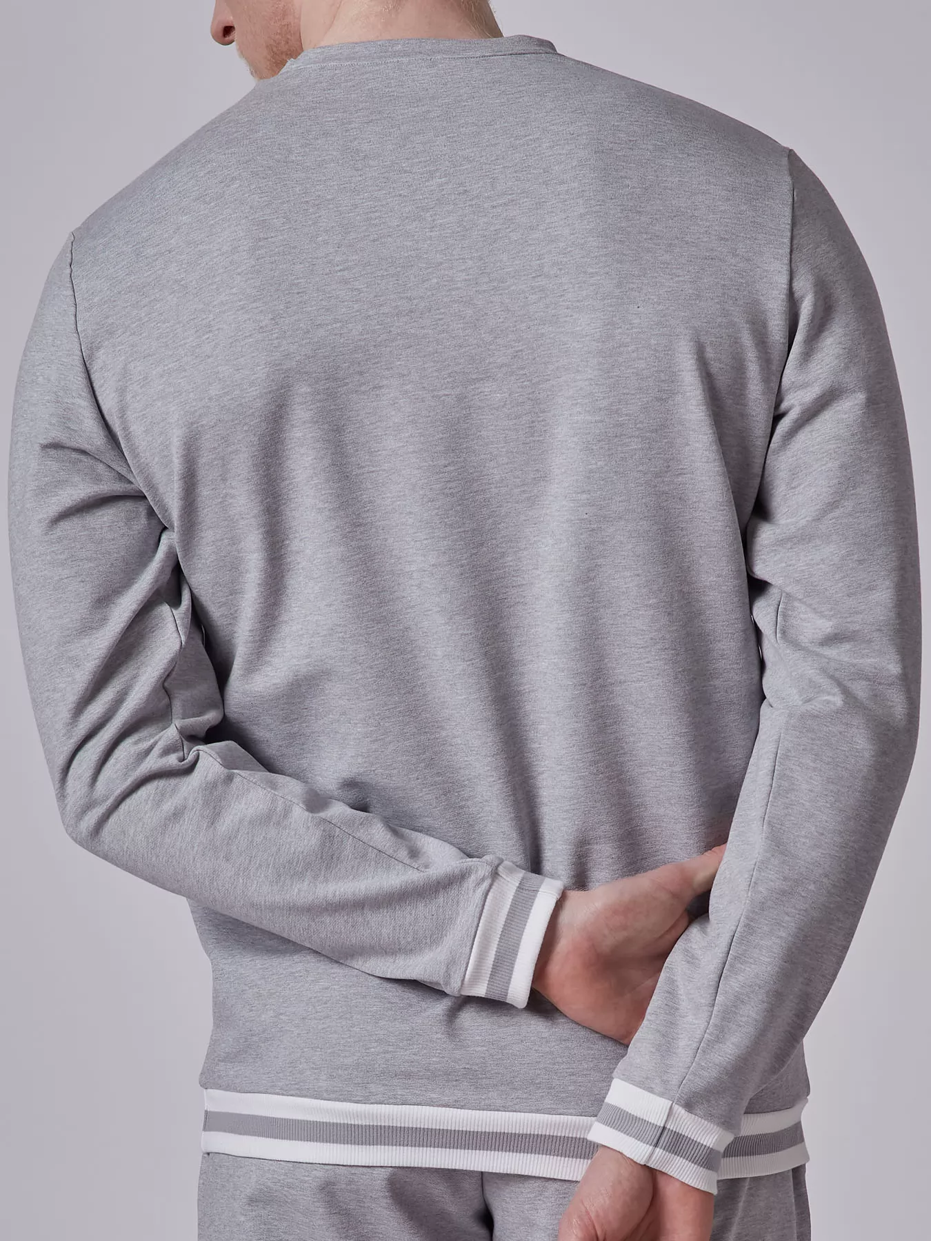 Biały, szary Bluza dresowa męska Skiny Every Night 080514 - zdjęcie 2