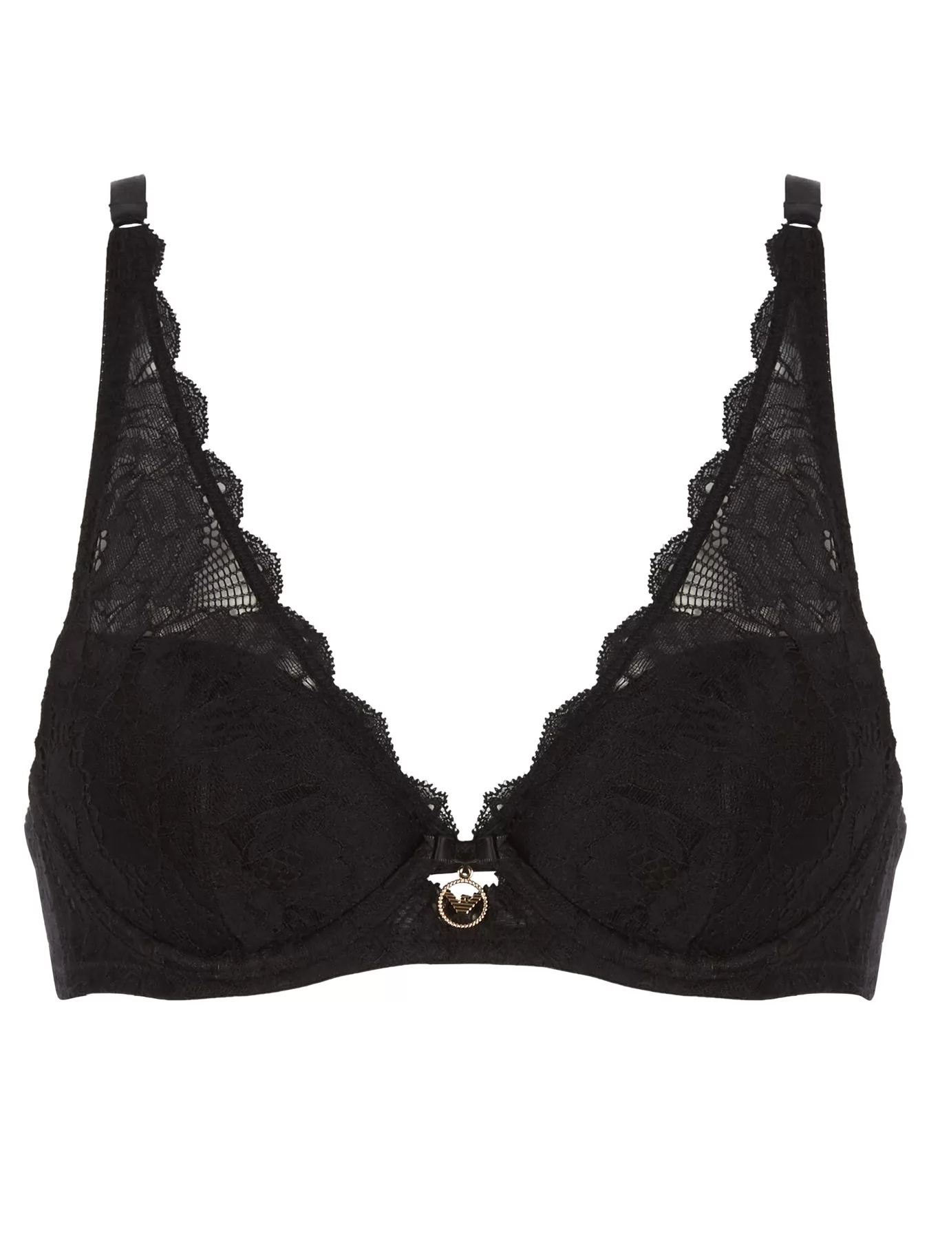 Czarny Biustonosz bralette Emporio Armani 1644192R218 - zdjęcie 3