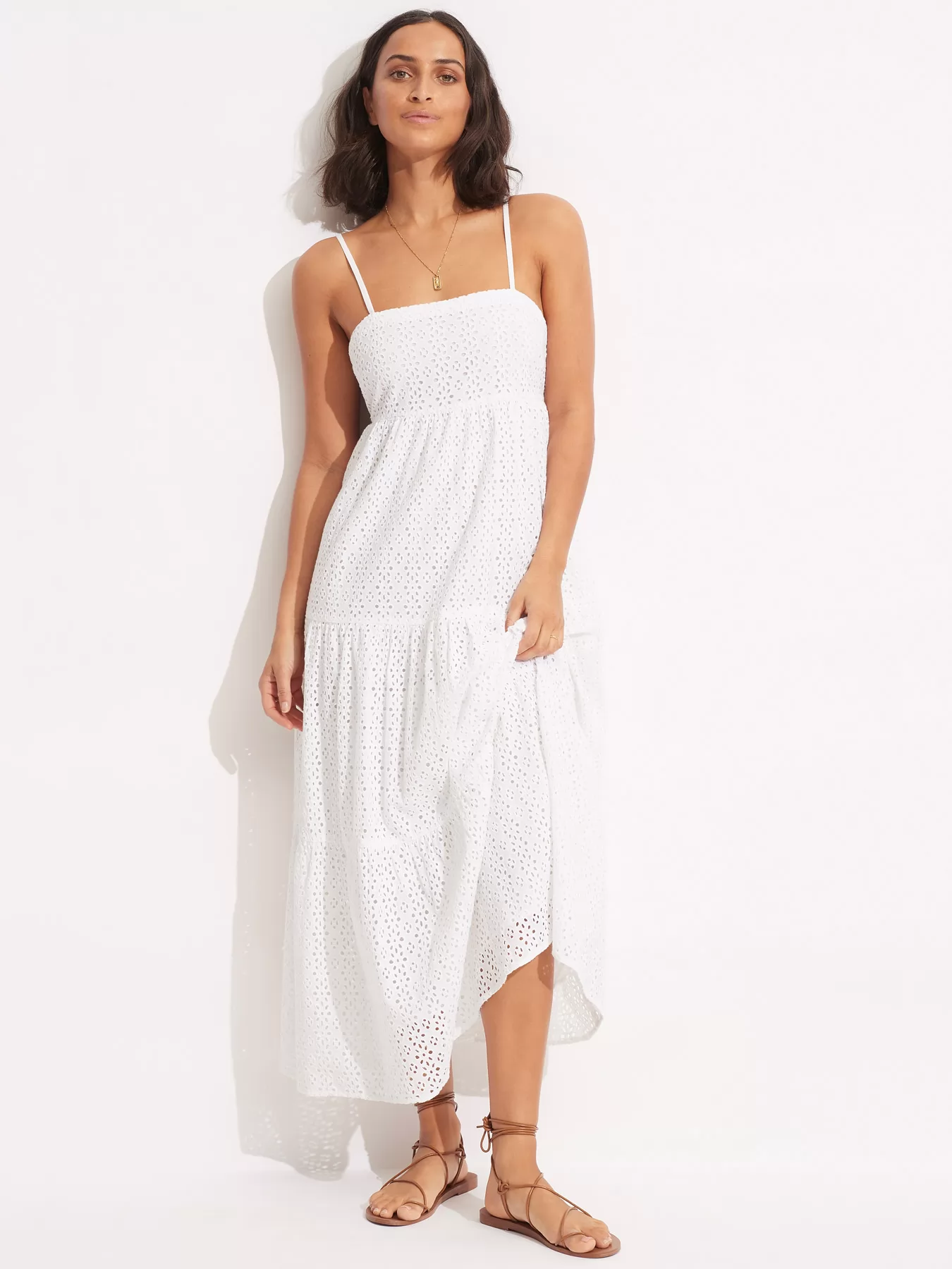 Biały Sukienka maxi Seafolly Amalfi 54713-DR - zdjęcie 1