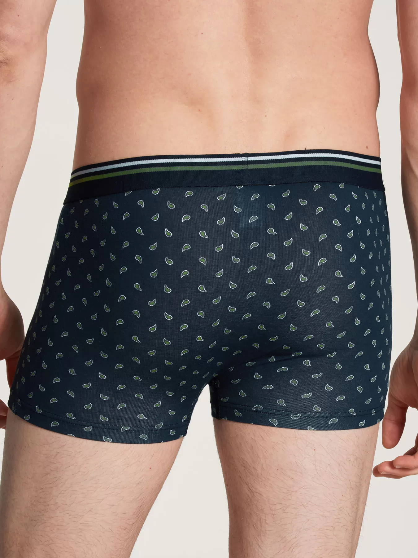 Granatowy, zielony Bokserki męskie Calida Cotton Code Design 26684 - zdjęcie 2