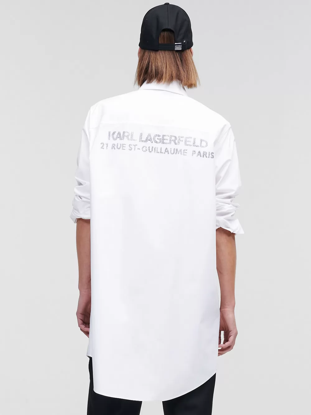 Biały Tunika Karl Lagerfeld 225W1601 - zdjęcie 2
