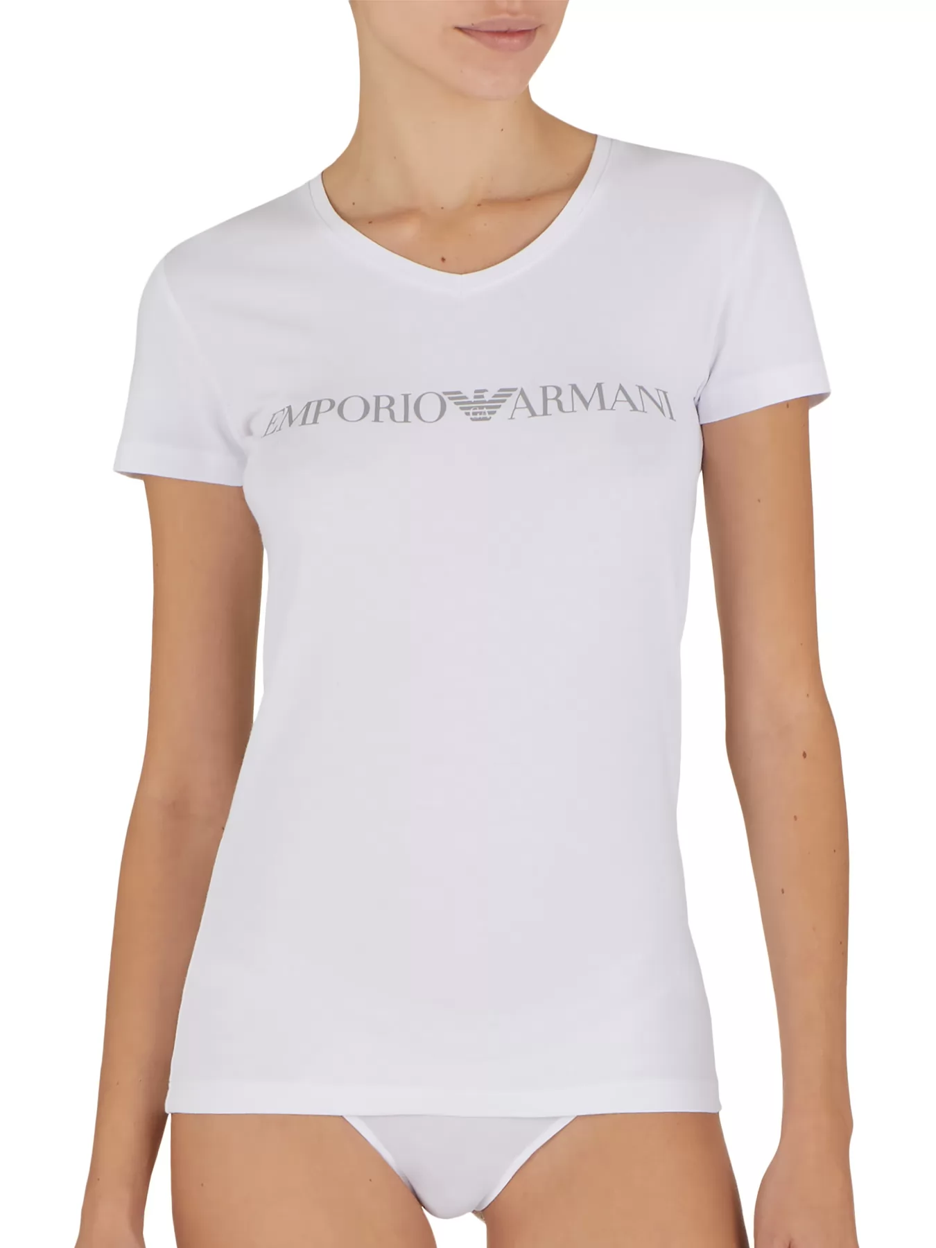 Biały Koszulka damska Emporio Armani 1633212F227 - zdjęcie 1