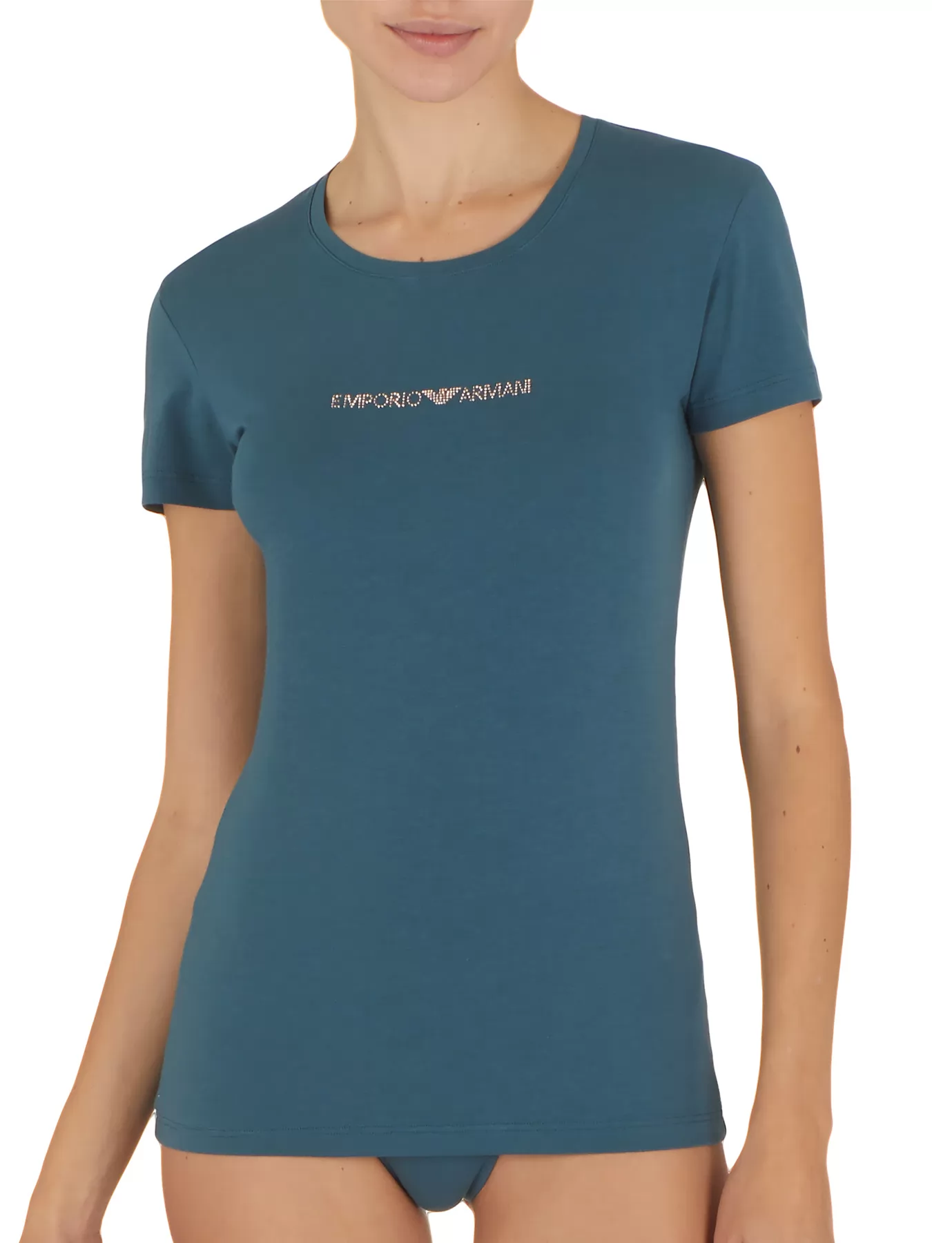 Niebieski Koszulka damska Emporio Armani 1631392F223 - zdjęcie 1