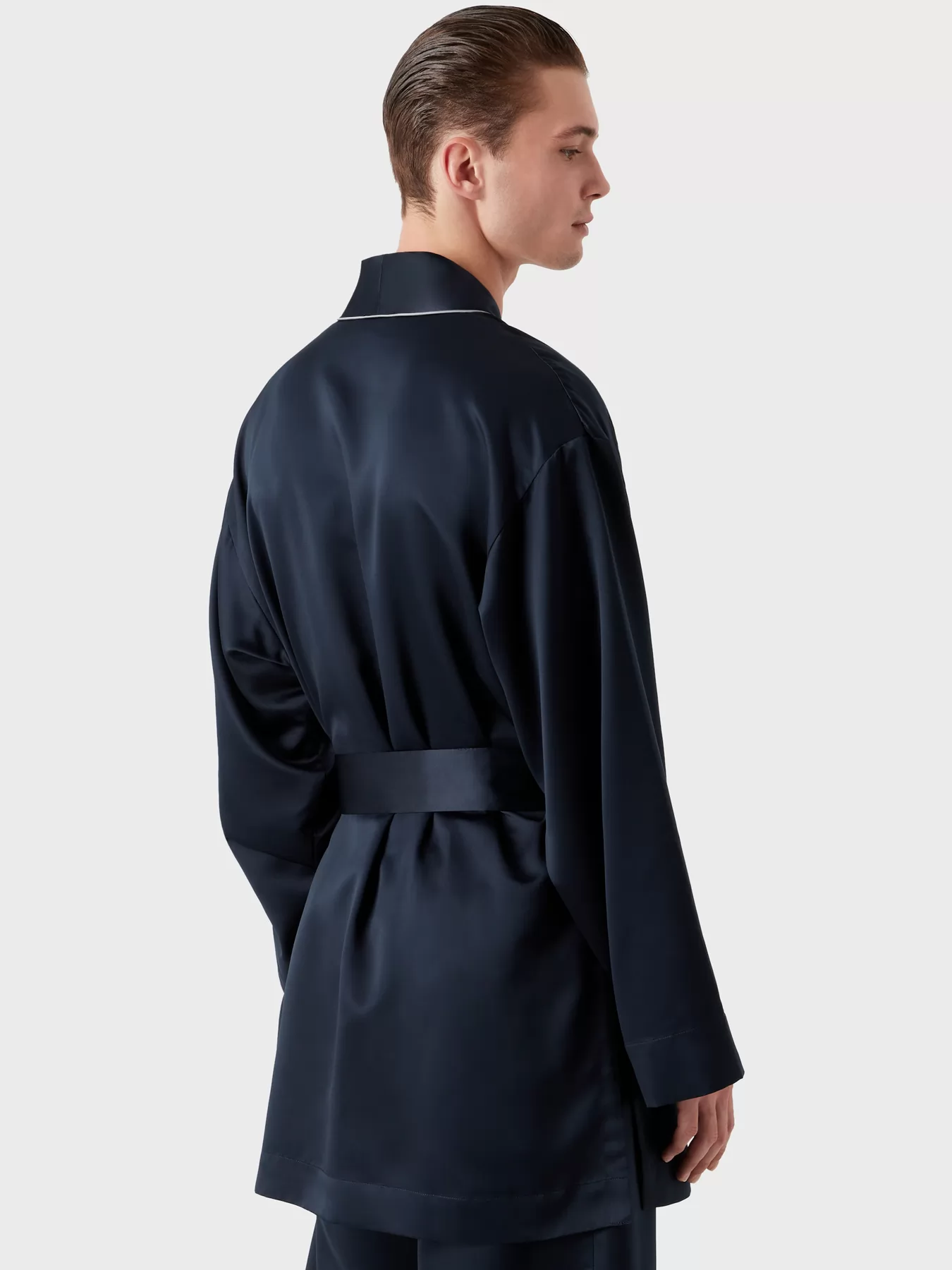Granatowy Szlafrok męski Emporio Armani 1120193R583 - zdjęcie 2