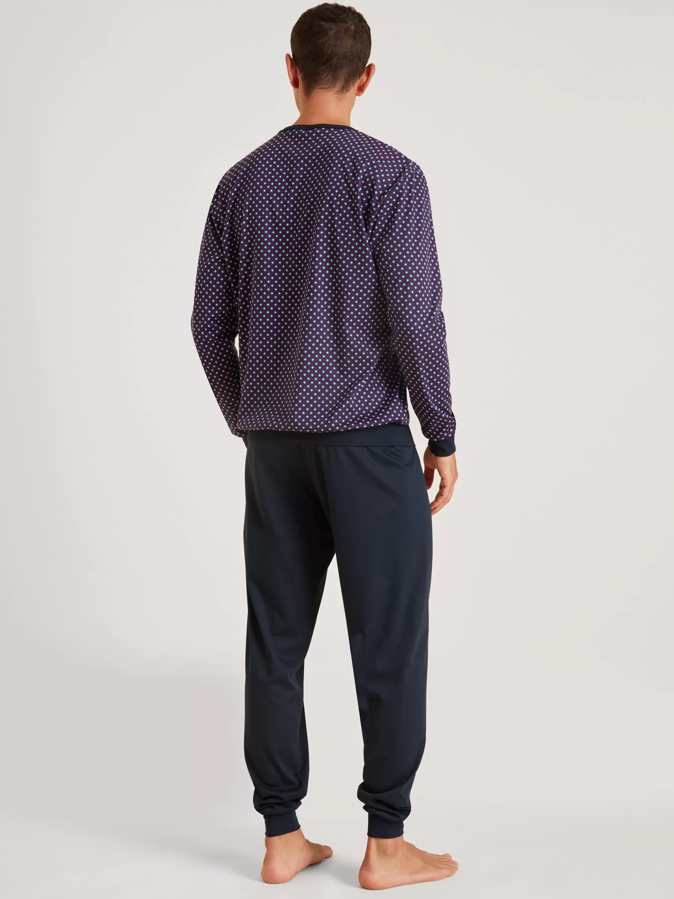 Bordowy, granatowy Piżama męska Calida Relax Streamline 42589 - zdjęcie 2