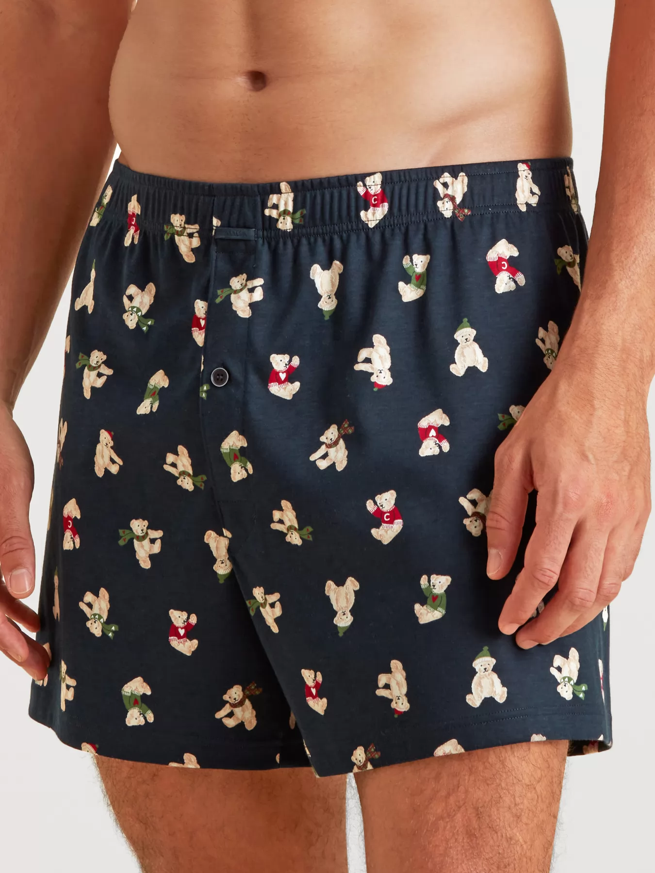 Granatowy Bokserki męskie Calida Boxer Teddy 24482 - zdjęcie 1
