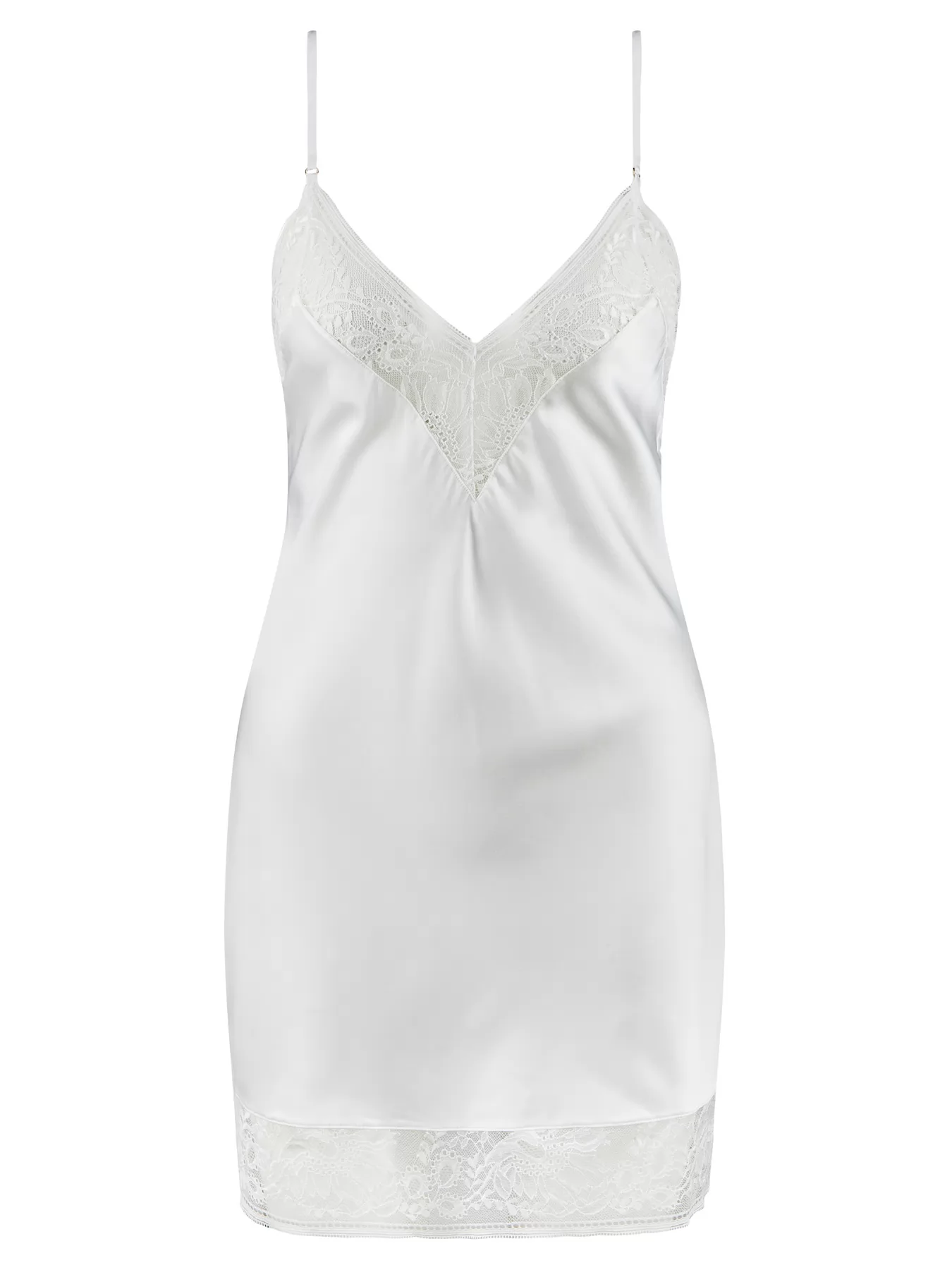 Biały Jedwabna koszula nocna Aubade Midnight Whisper 2S40 - zdjęcie 6