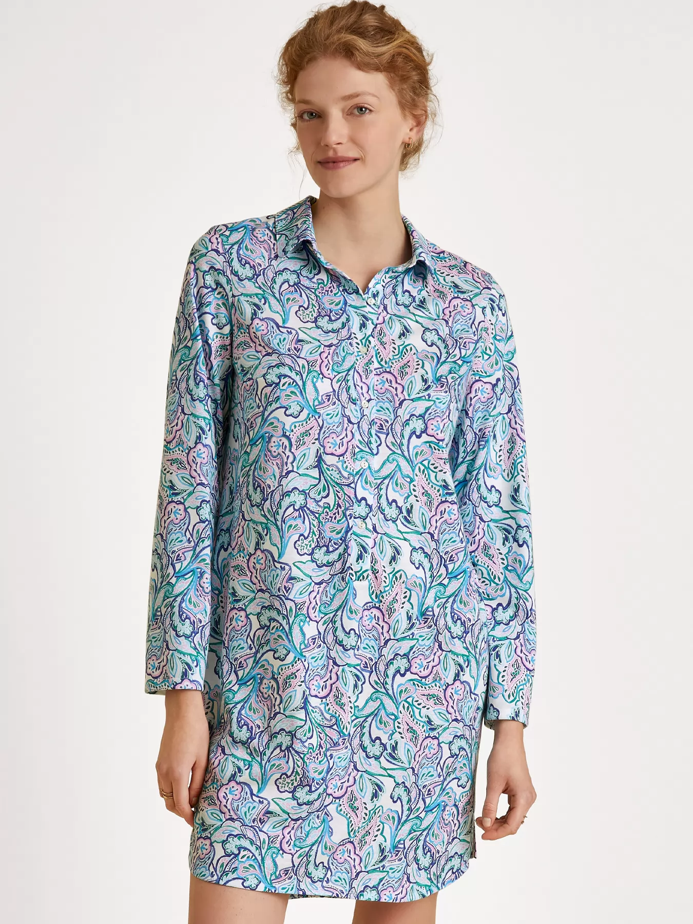 Niebieski, różowy, wielobarwny, zielony Koszula nocna Calida Favourites Energy 32057 - zdjęcie 1