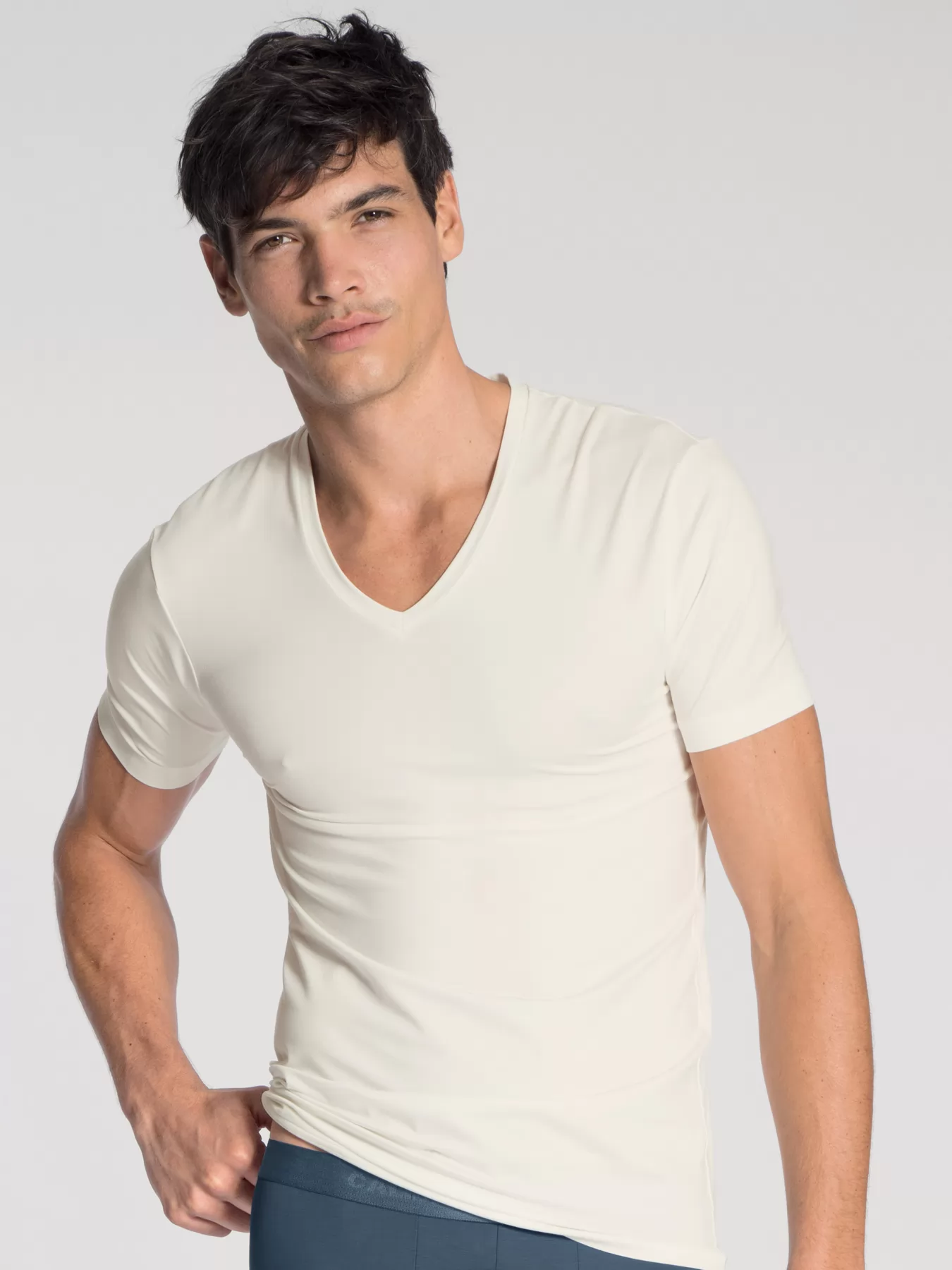 Kremowy Koszulka męska Calida Circular Day 14382 - zdjęcie 1