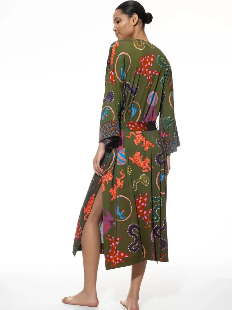 Wielobarwny, zielony Kimono damskie mey Love Circus 1230026 - zdjęcie 2