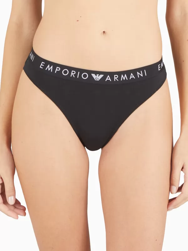 Czarny Figi Emporio Armani 2PACK 1633374F227 - zdjęcie 1