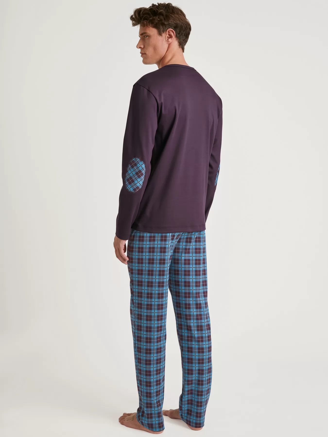 Fioletowy, niebieski, wielobarwny Piżama męska Calida Relax Comfy 45582 - zdjęcie 2