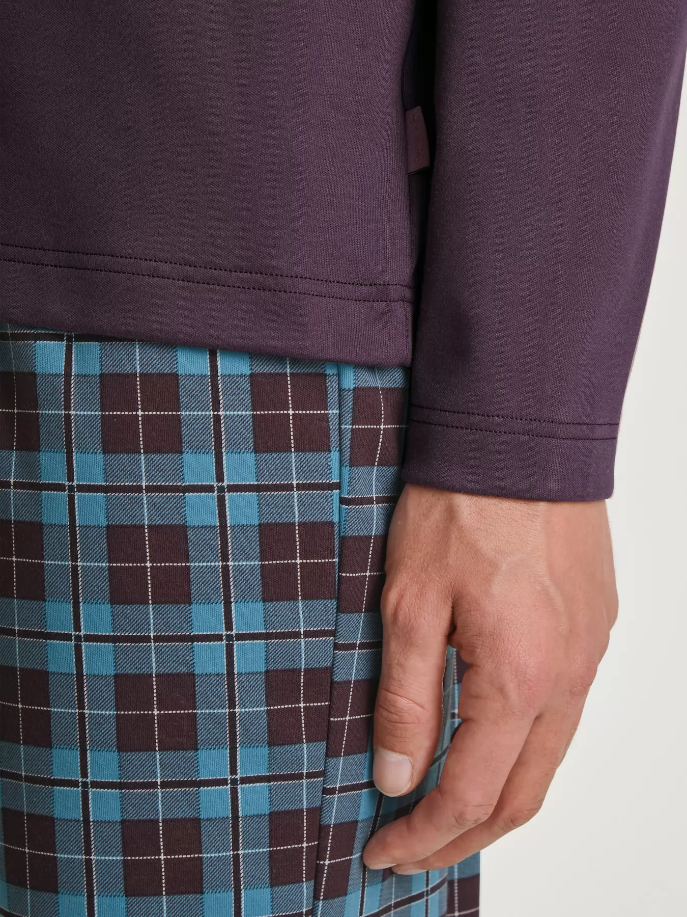 Fioletowy, niebieski, wielobarwny Piżama męska Calida Relax Comfy 45582 - zdjęcie 4