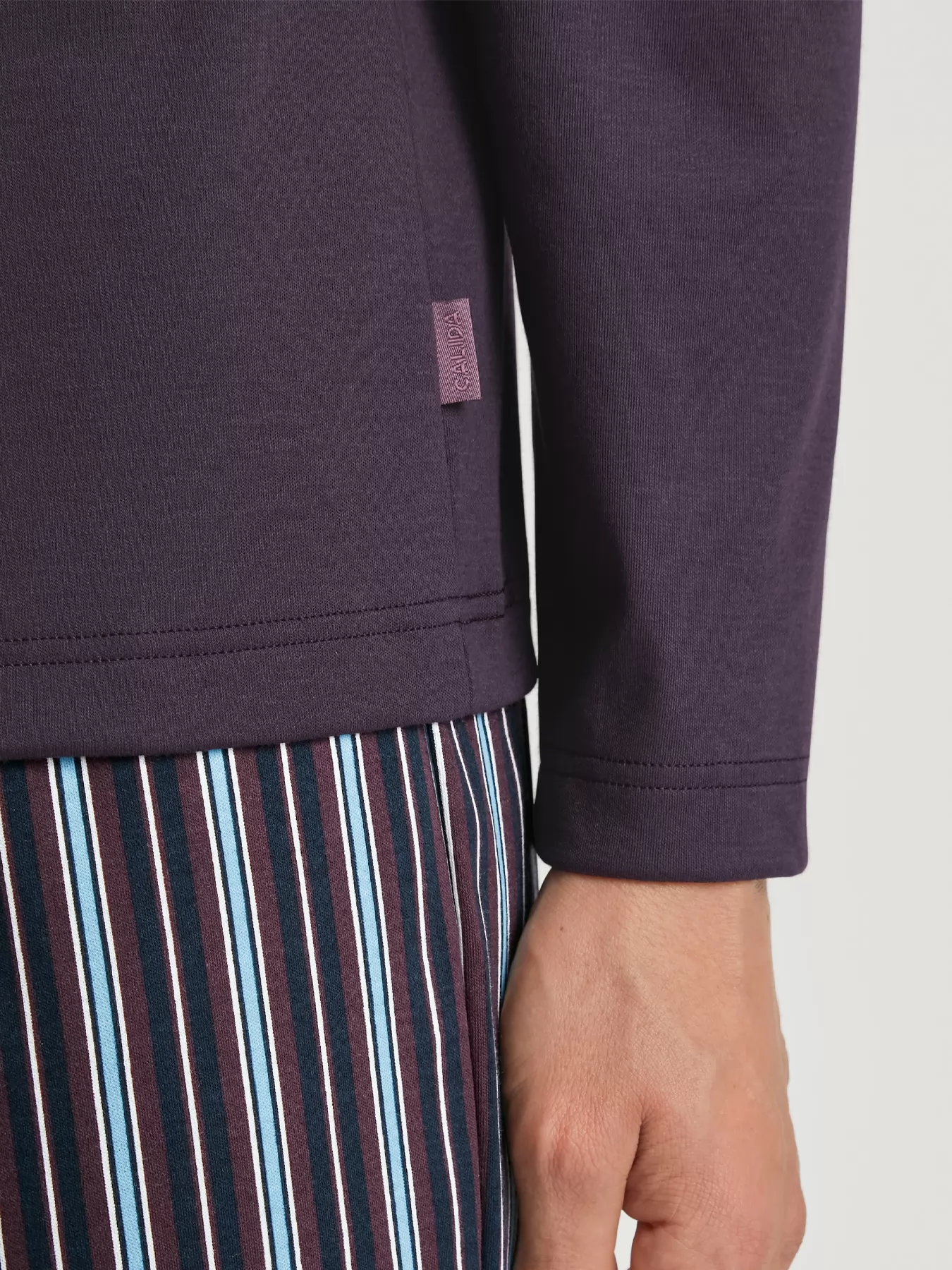 Fioletowy, niebieski, wielobarwny Piżama męska Calida Relax Streamline 46287 - zdjęcie 3