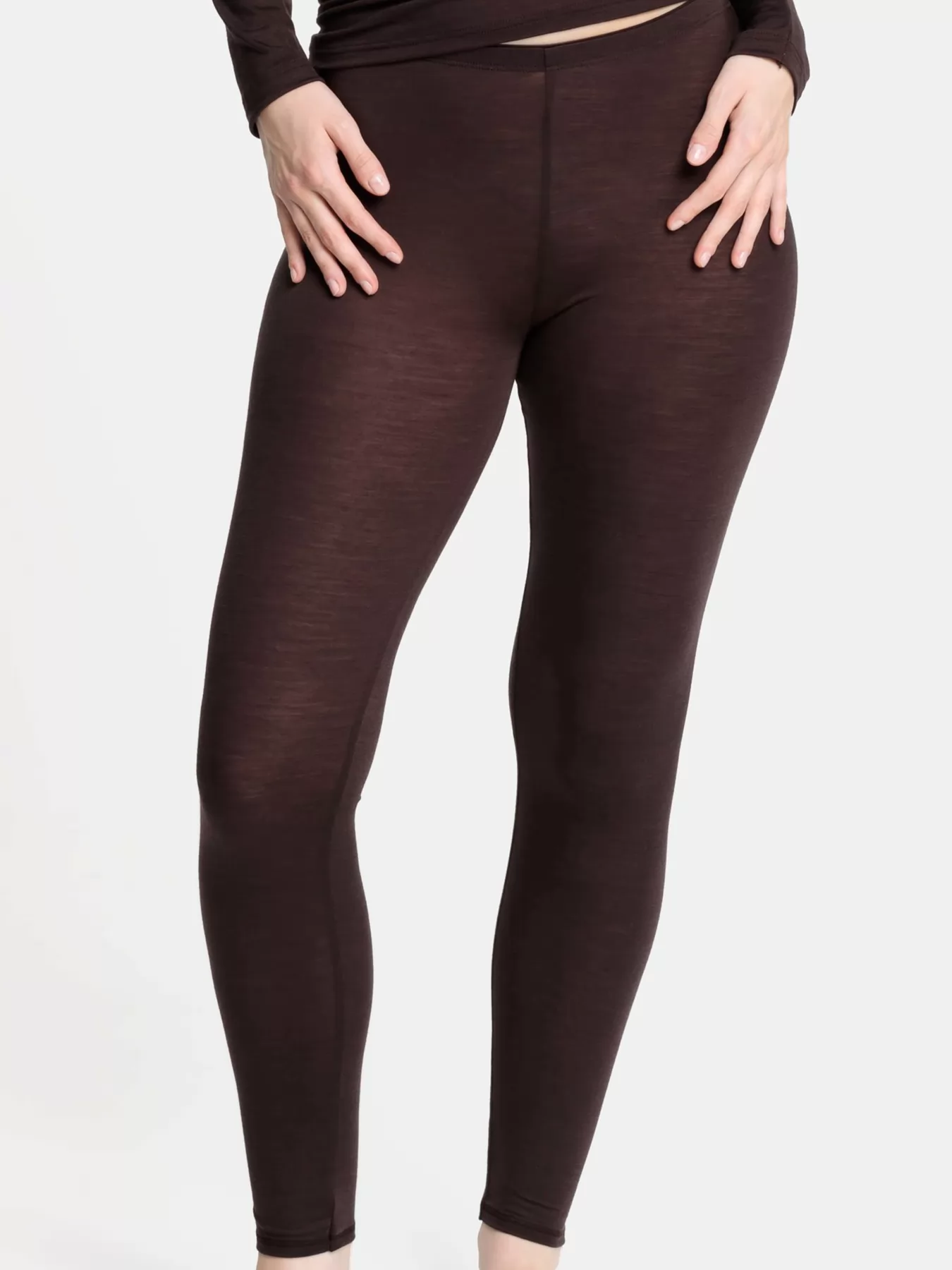 Brązowy Leginsy Sylvia Speidel Sanja Wool Tencel 50346 - zdjęcie 1