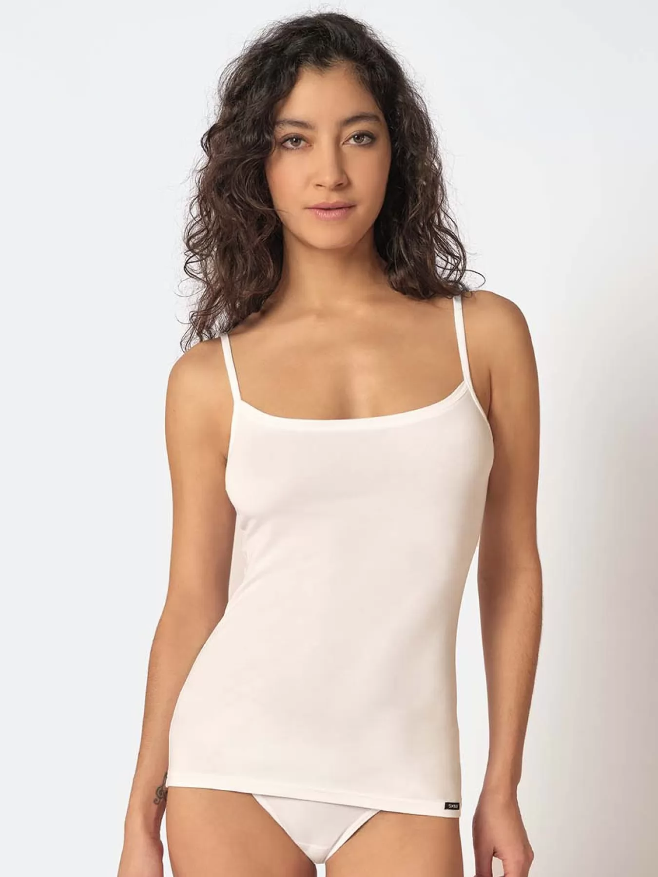 Biały Koszulka damska Skiny Cotton Essentials 080479 - zdjęcie 1