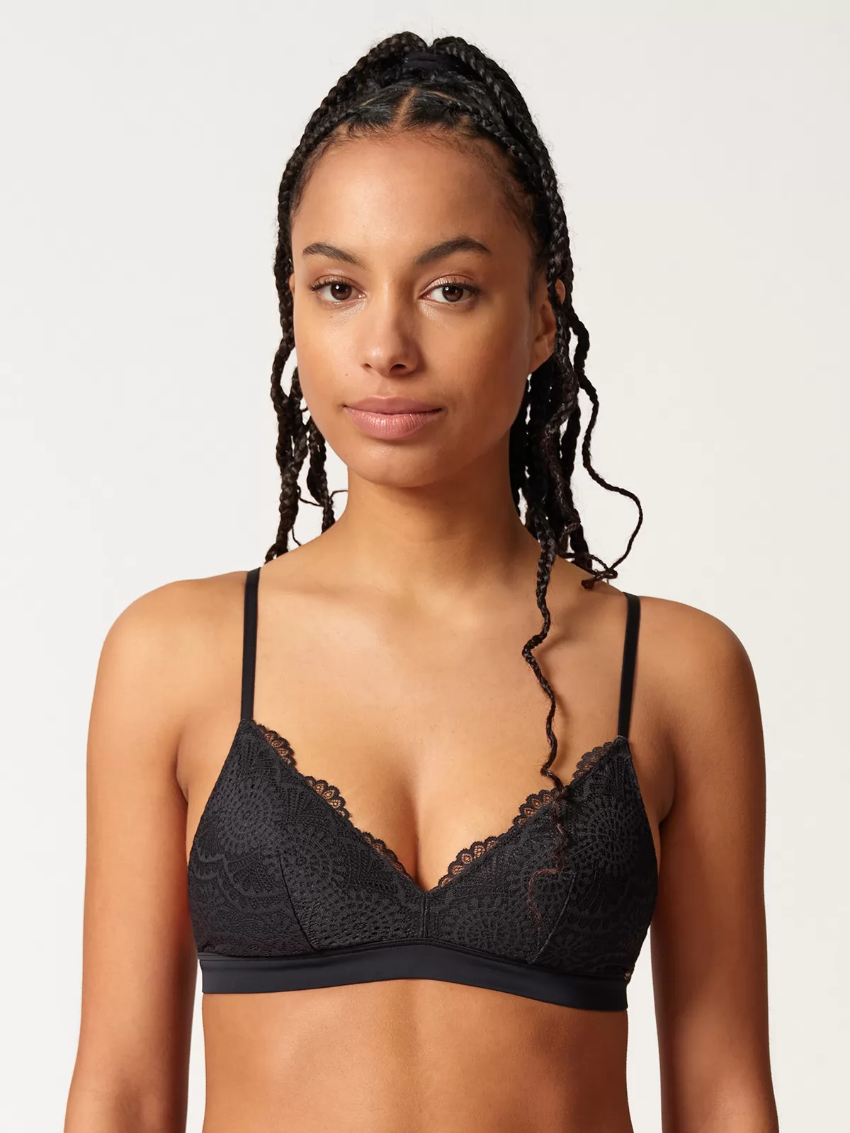 Czarny Biustonosz bez fiszbin Skiny Micrornaments 082628 - zdjęcie 1