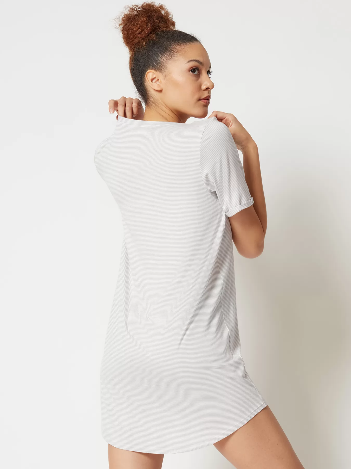 Szary Koszula nocna Skiny Every Night in Mix&Match 080772 - zdjęcie 2