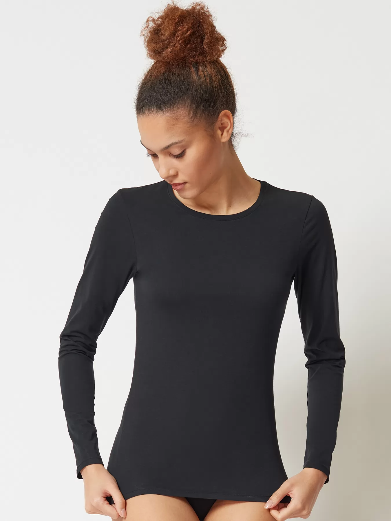 Czarny Koszulka damska Skiny Cotton Essentials 080786 - zdjęcie 1