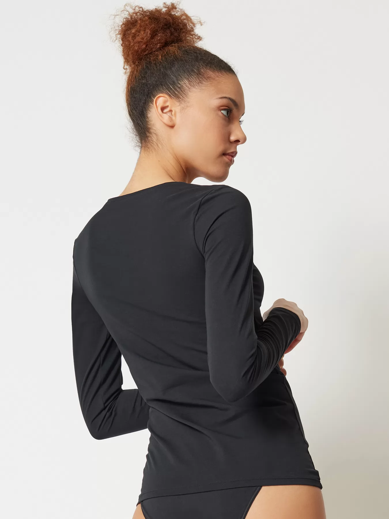 Czarny Koszulka damska Skiny Cotton Essentials 080786 - zdjęcie 2