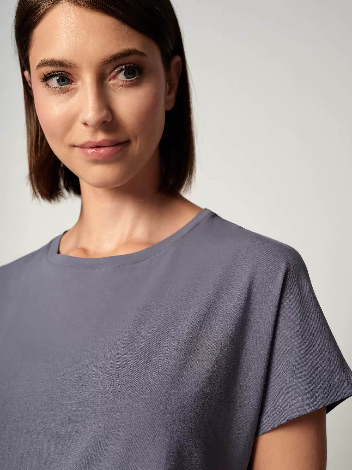 Szary Koszula nocna Huber Basic Selection 019017 - zdjęcie 3