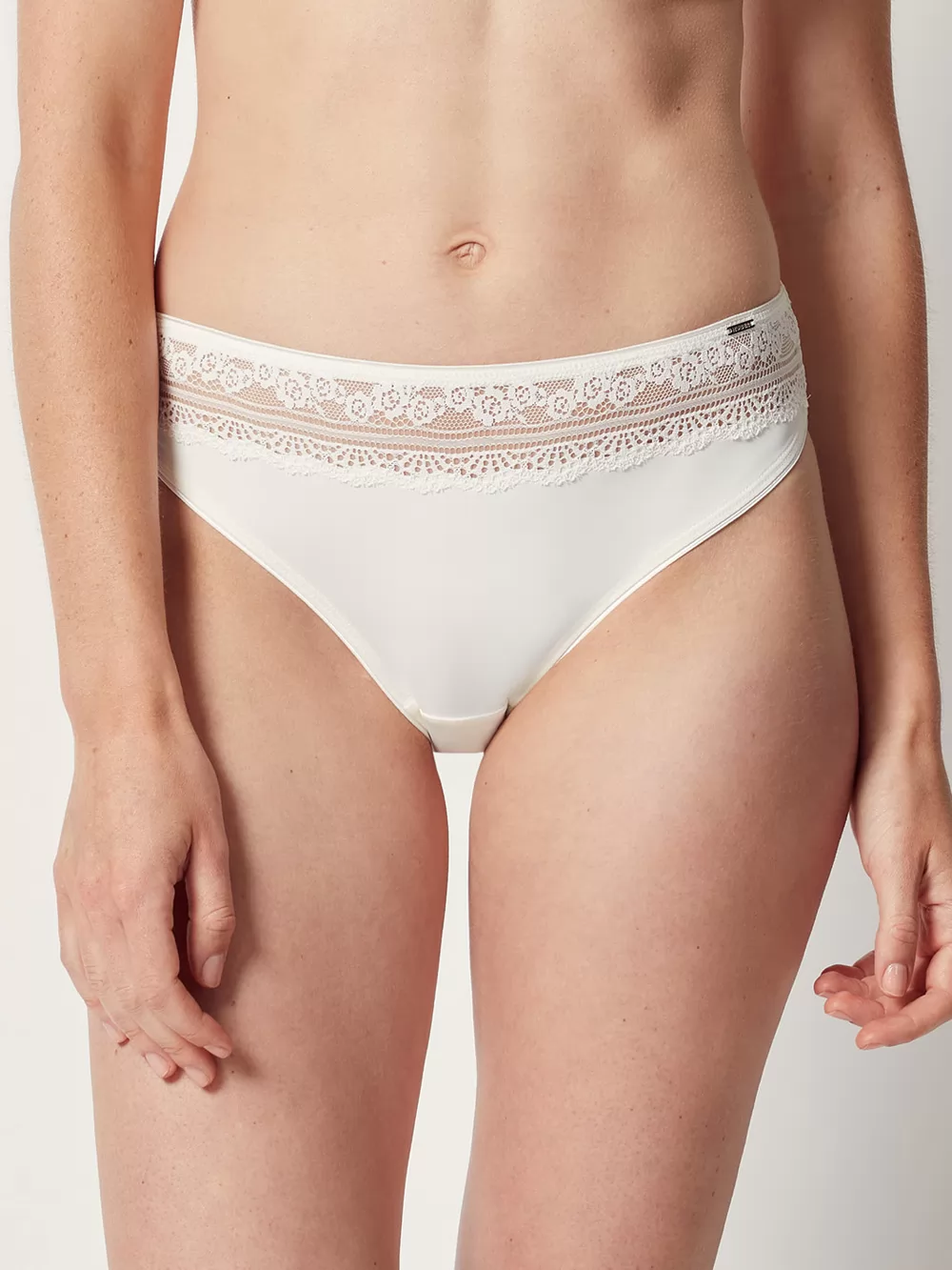 Kremowy Figi damskie Huber Micro Lace 015575 - zdjęcie 1