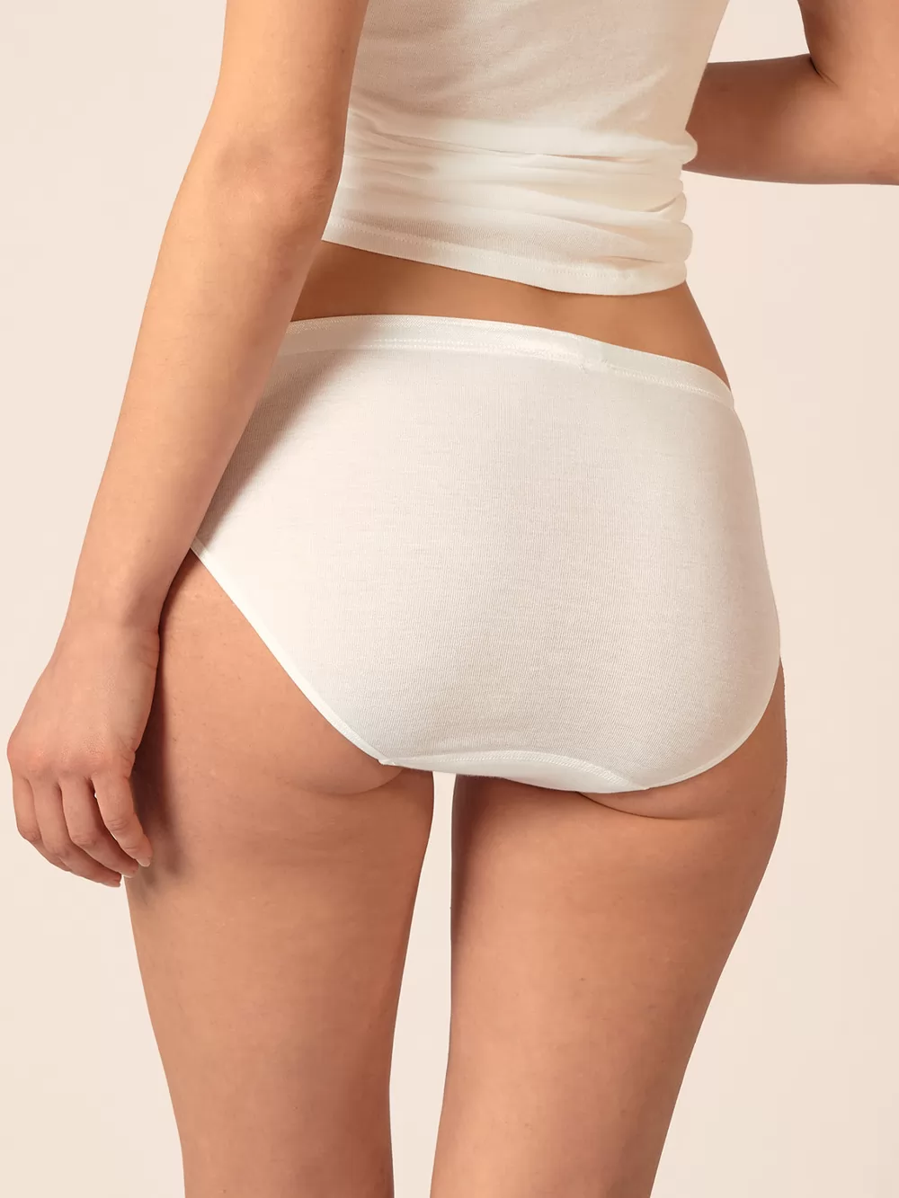 Biały Figi damskie Huber Cotton Fine Rib 014986 - zdjęcie 2