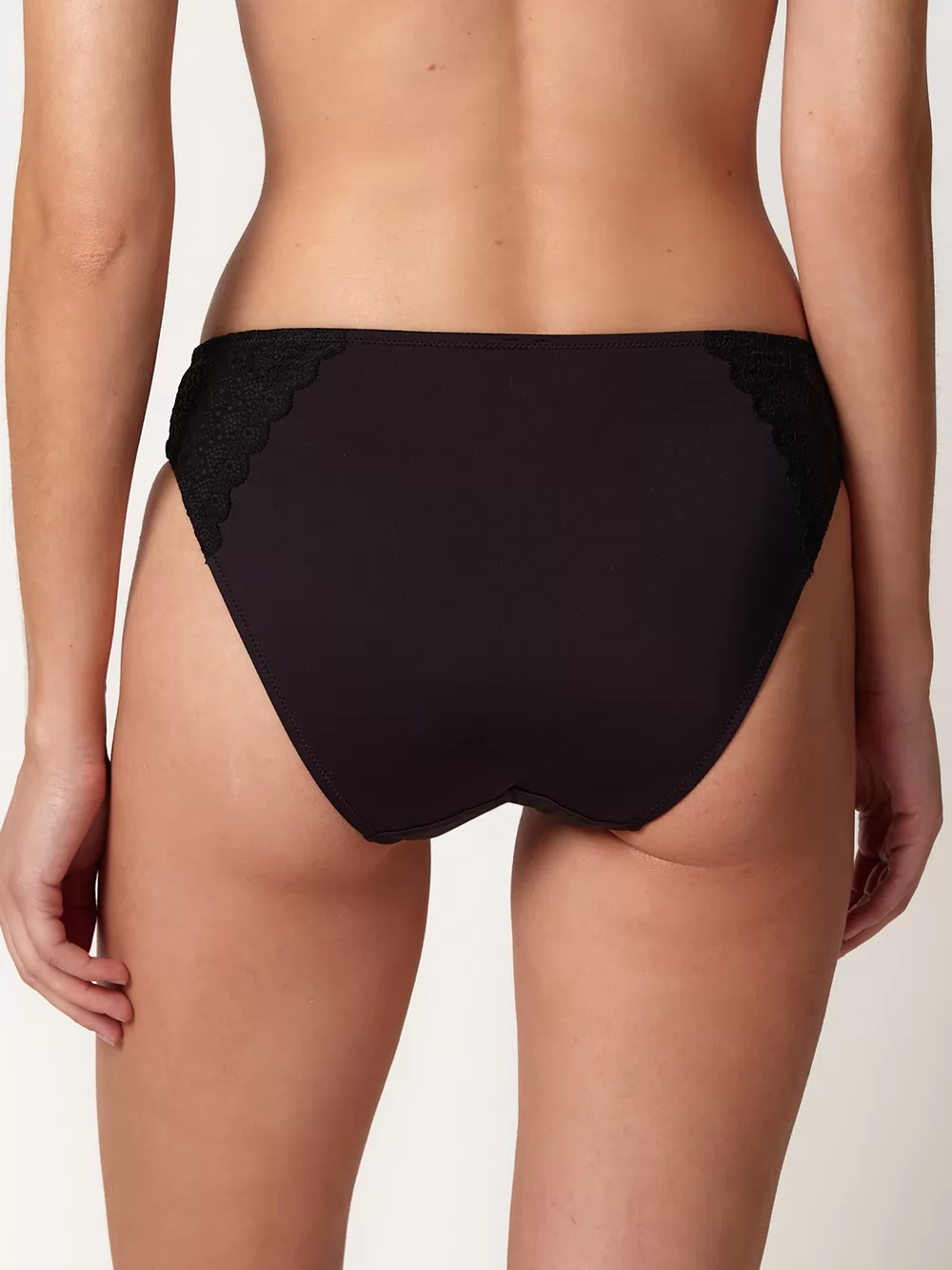 Czarny Figi damskie Huber Micro Ornament 010248 - zdjęcie 2