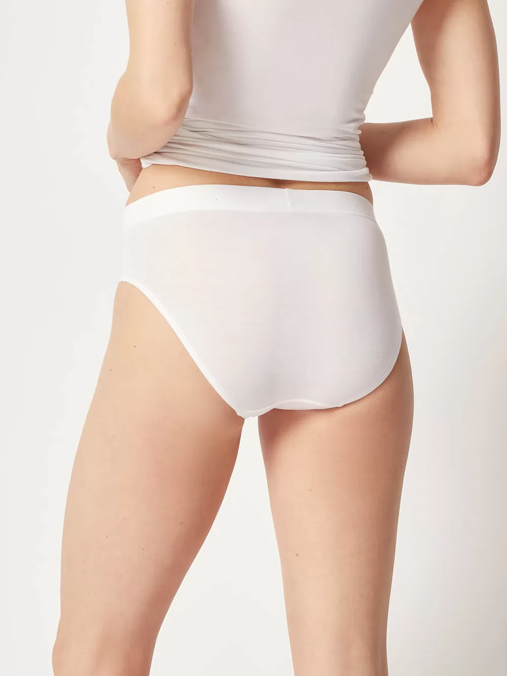 Biały Figi damskie Huber Soft Modal 016039 - zdjęcie 2