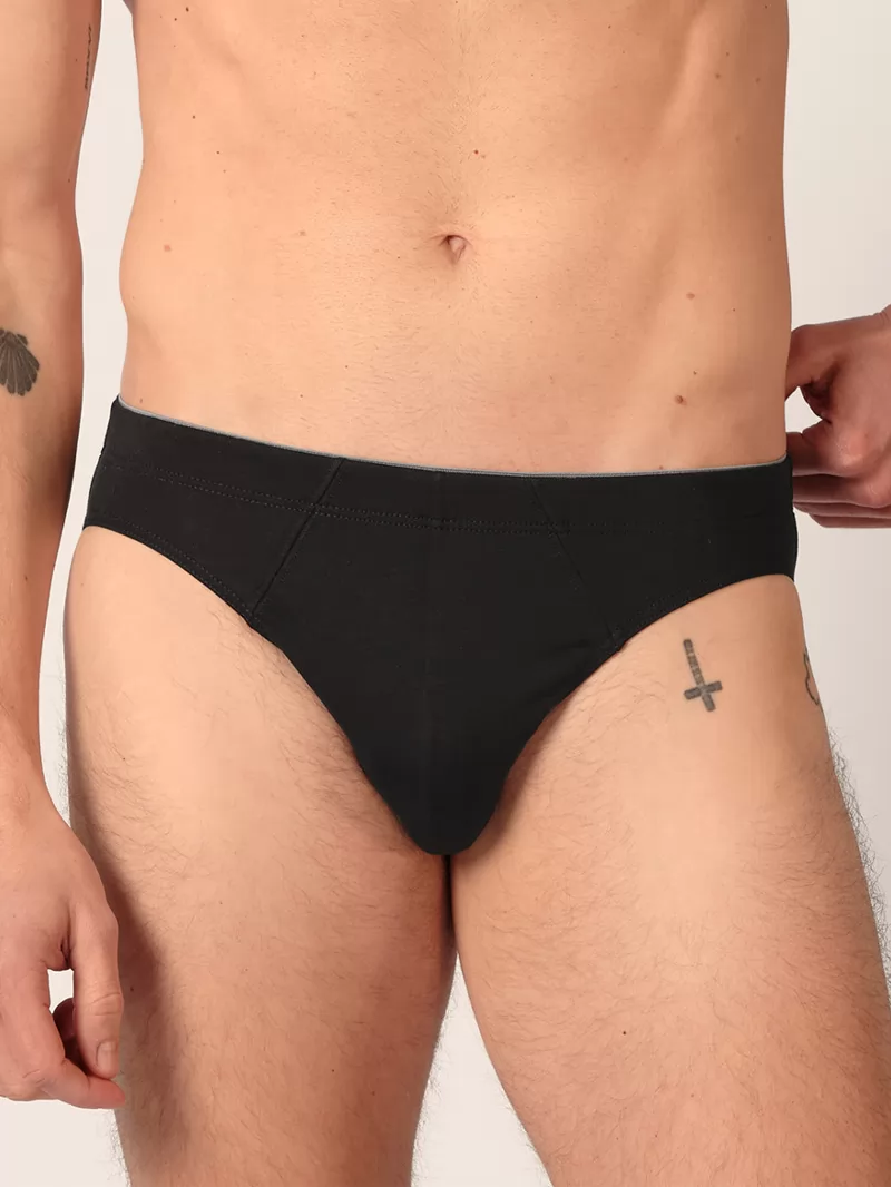 Czarny, granatowy, wielobarwny Slipy męskie 3PACK Huber 112635 - zdjęcie 4