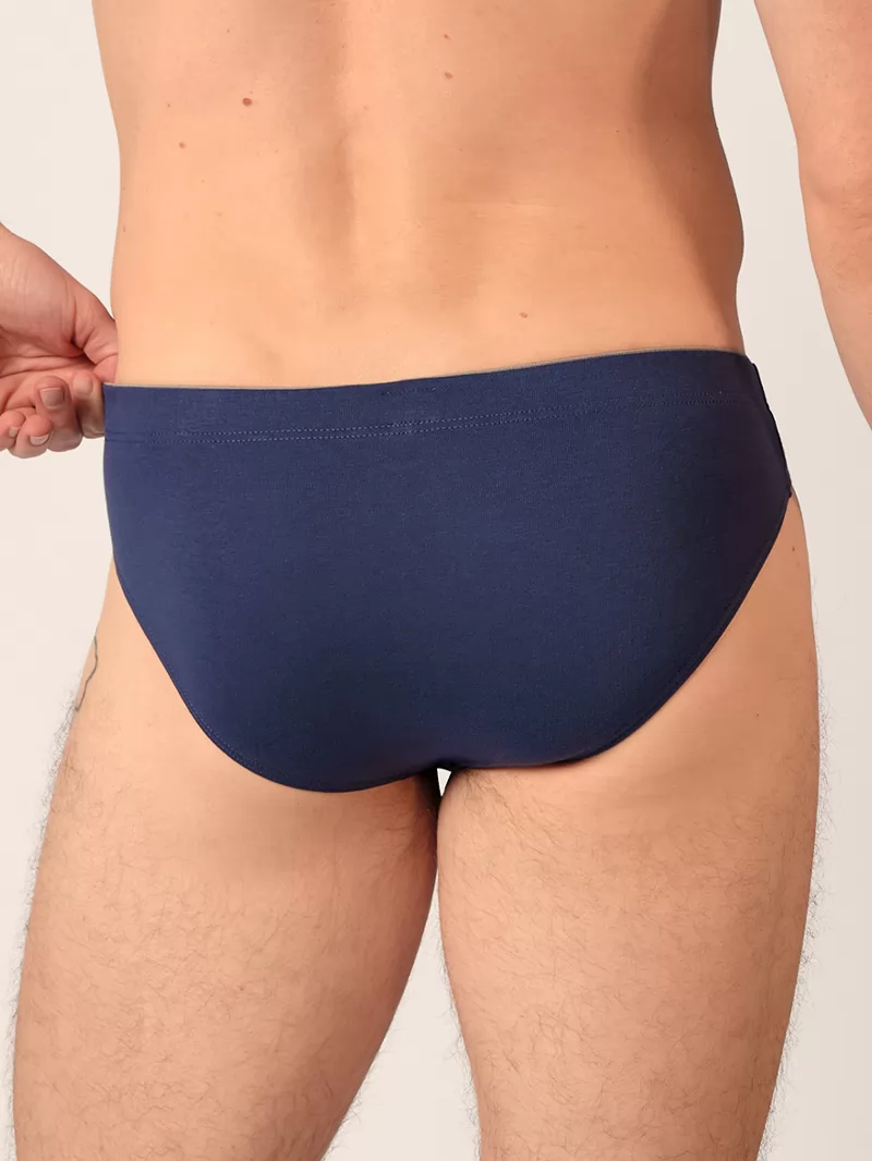 Czarny, granatowy, wielobarwny Slipy męskie 3PACK Huber 112635 - zdjęcie 6