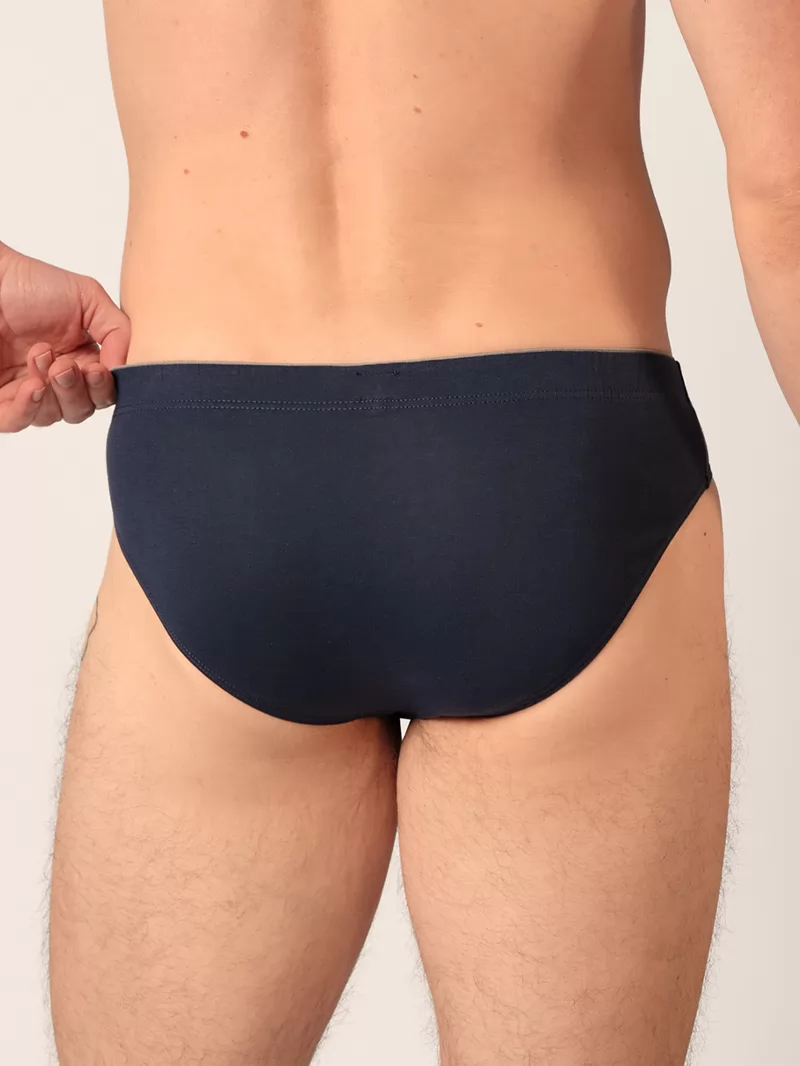 Czarny, granatowy, wielobarwny Slipy męskie 3PACK Huber 112635 - zdjęcie 7