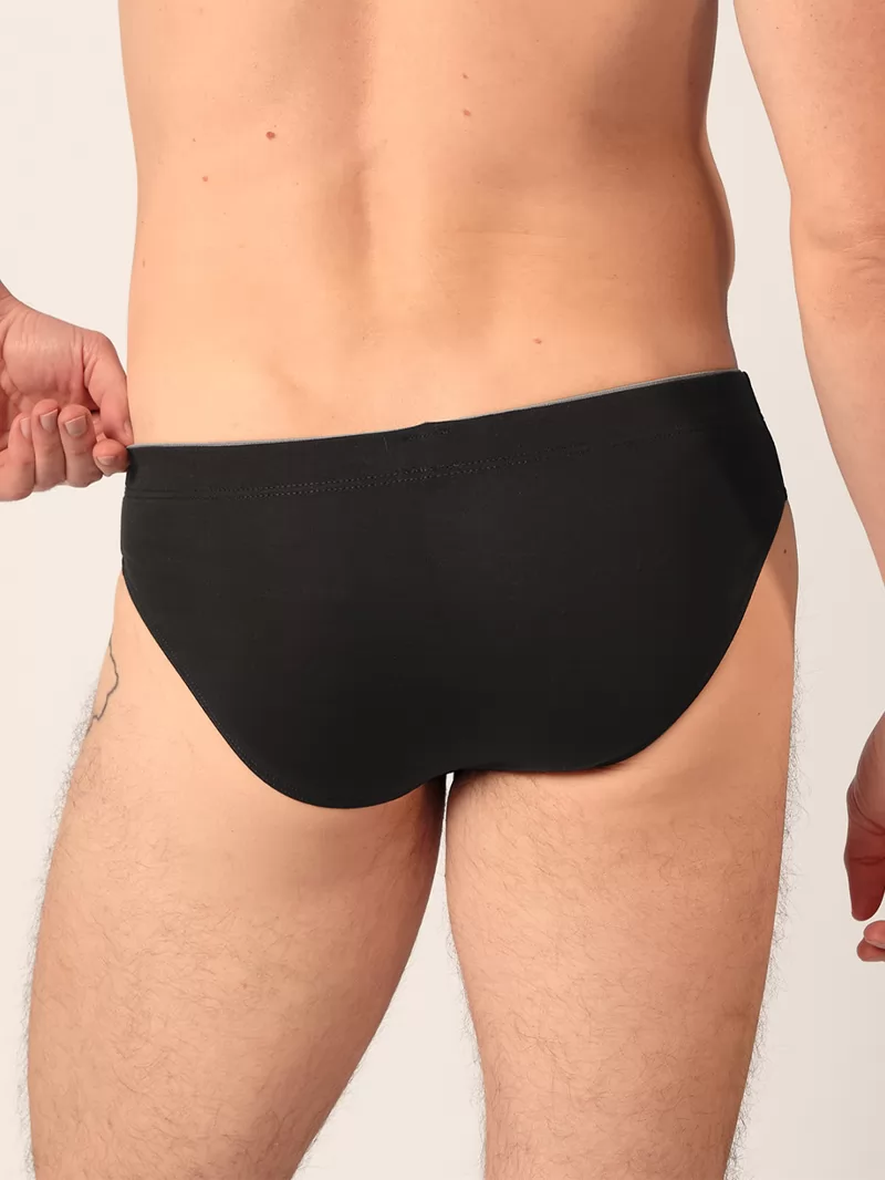 Czarny, granatowy, wielobarwny Slipy męskie 3PACK Huber 112635 - zdjęcie 8