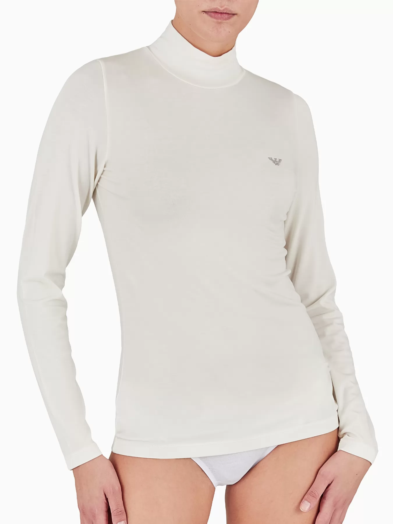 Kremowy Koszulka damska Emporio Armani 1646334F224 - zdjęcie 1