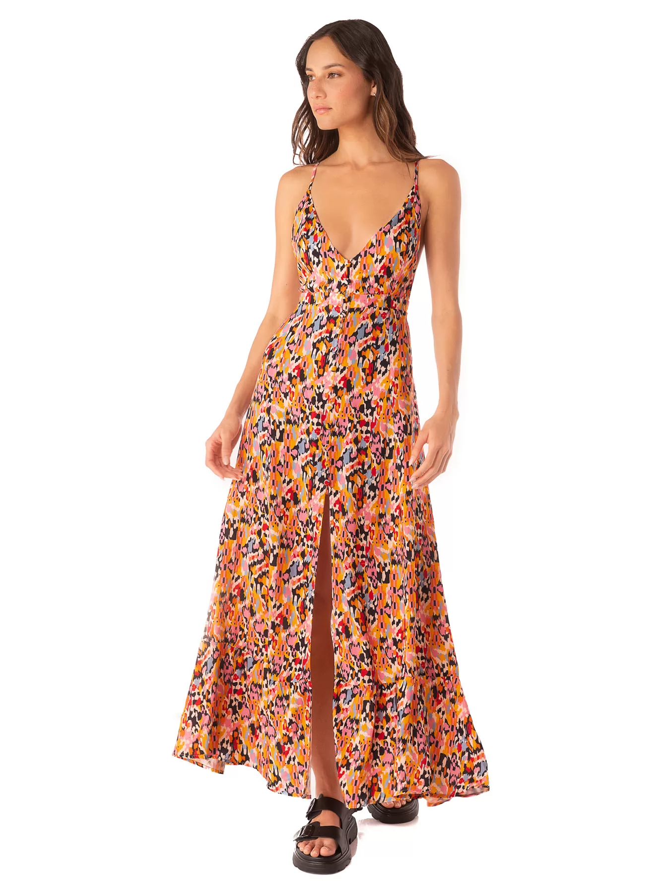 Różowy, wielobarwny Sukienka plażowa Maaji Prism Cat PT2688CL - zdjęcie 1